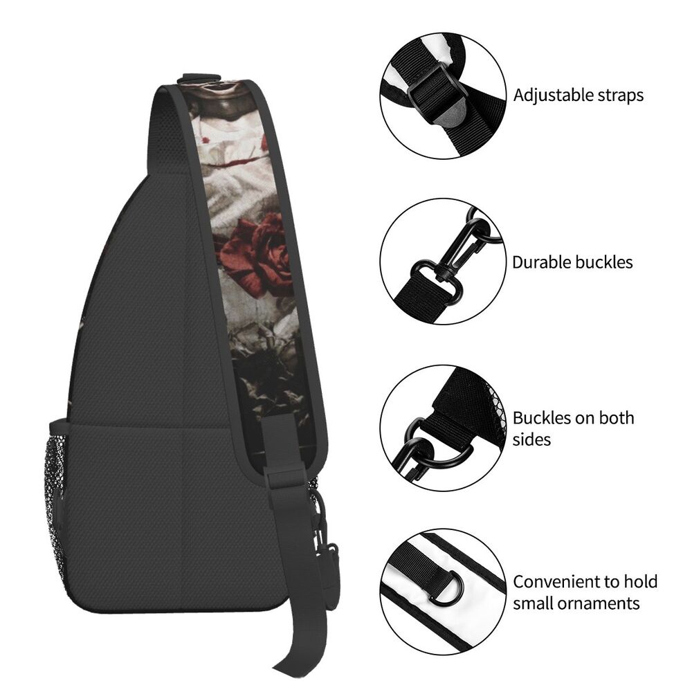 Peito Crossbody Ombro Mochila Caminhadas Ao Ar Livre Invocação Bookbag