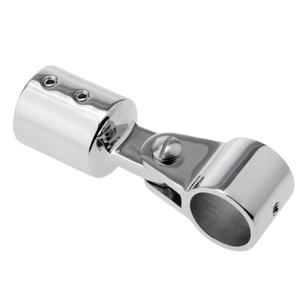 Polished Stainless Steel Boat Awning Hand Rail Fitting 7/8 (25mm) Inch Elbow
