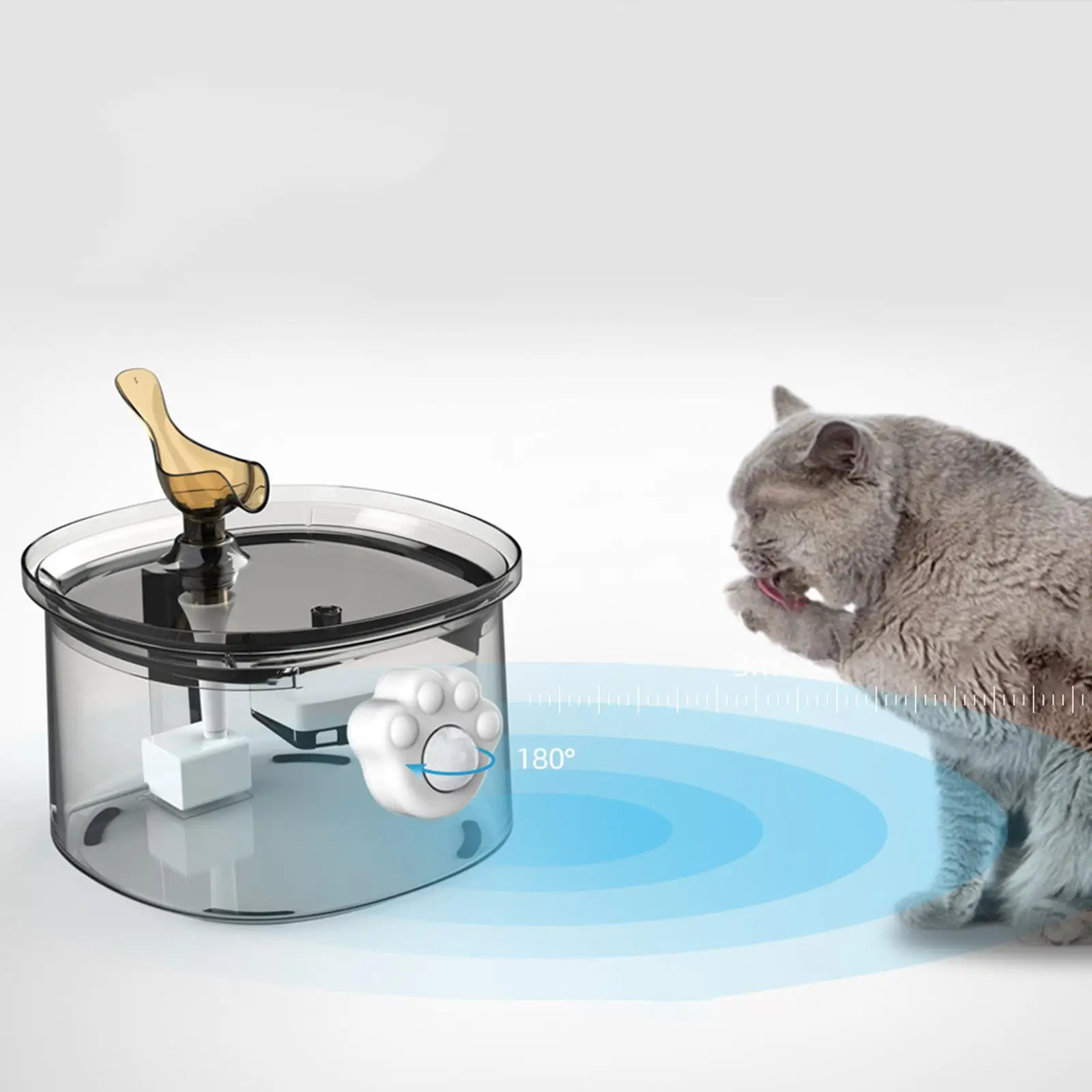 Cat Dog Automatic Start Stop Water Fountain Infrared Sensor Drinking Fountain Pet Water Dispenser Super Energy Saving