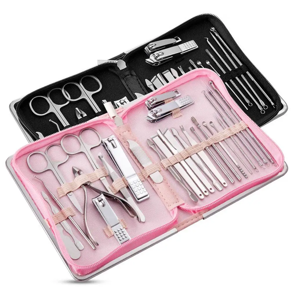 26 in 1 Manicure Set Nail Clippers Kit Pedicure Kit Grooming Tool Nail Scissors Grooming Kit for Men Women Adults Girl