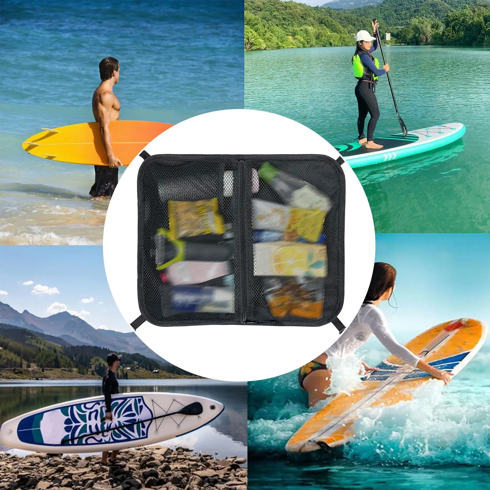 Lightweight Paddleboard Deck Bag Kayaks Storage Surf Dinghy Pouch Equipment
