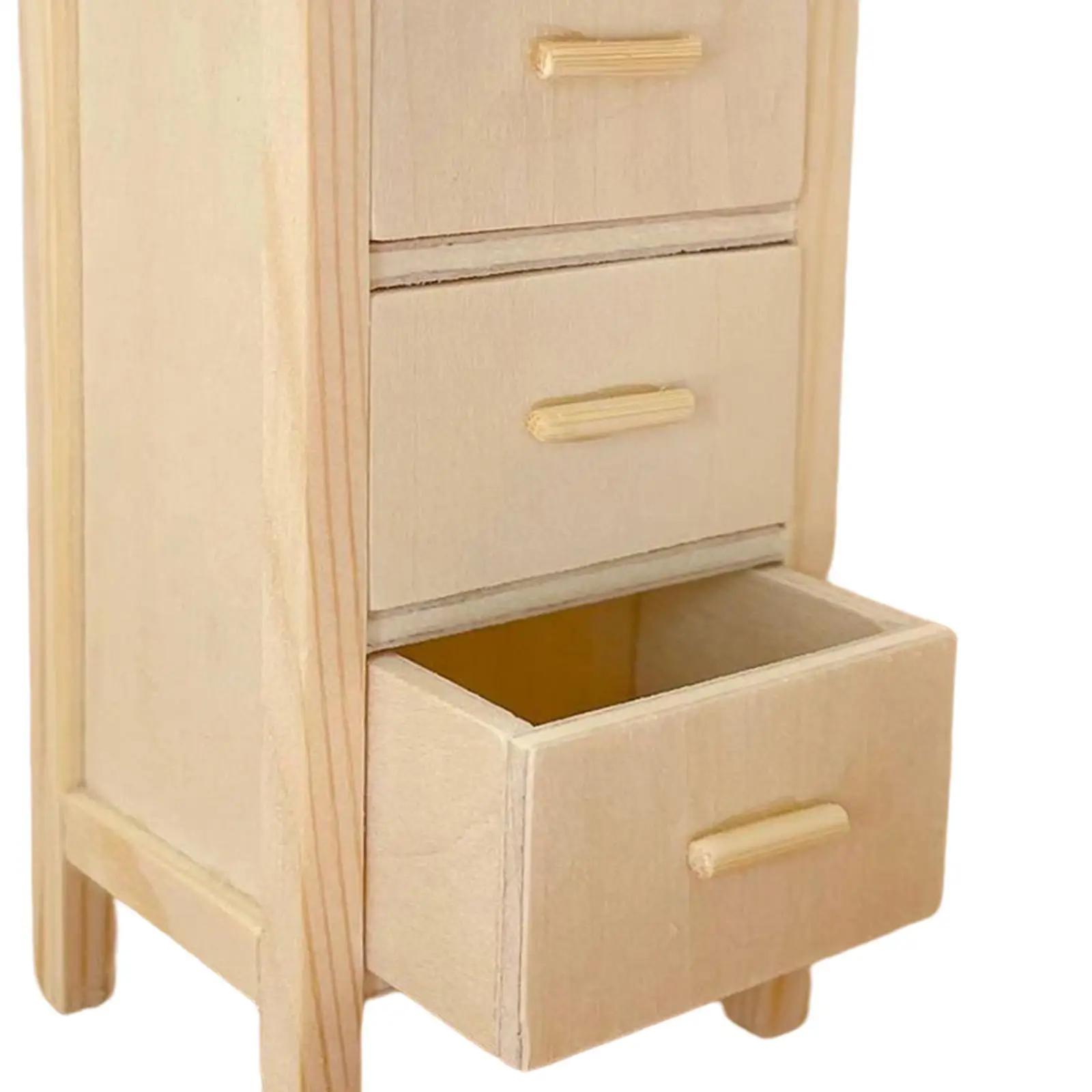 Wood Dollhouse Cabinet Shelf Cabinet Bookcase Furniture Accessory DIY Model 1/12 Dollhouse Furniture for 1/12 Dollhouse Supplies