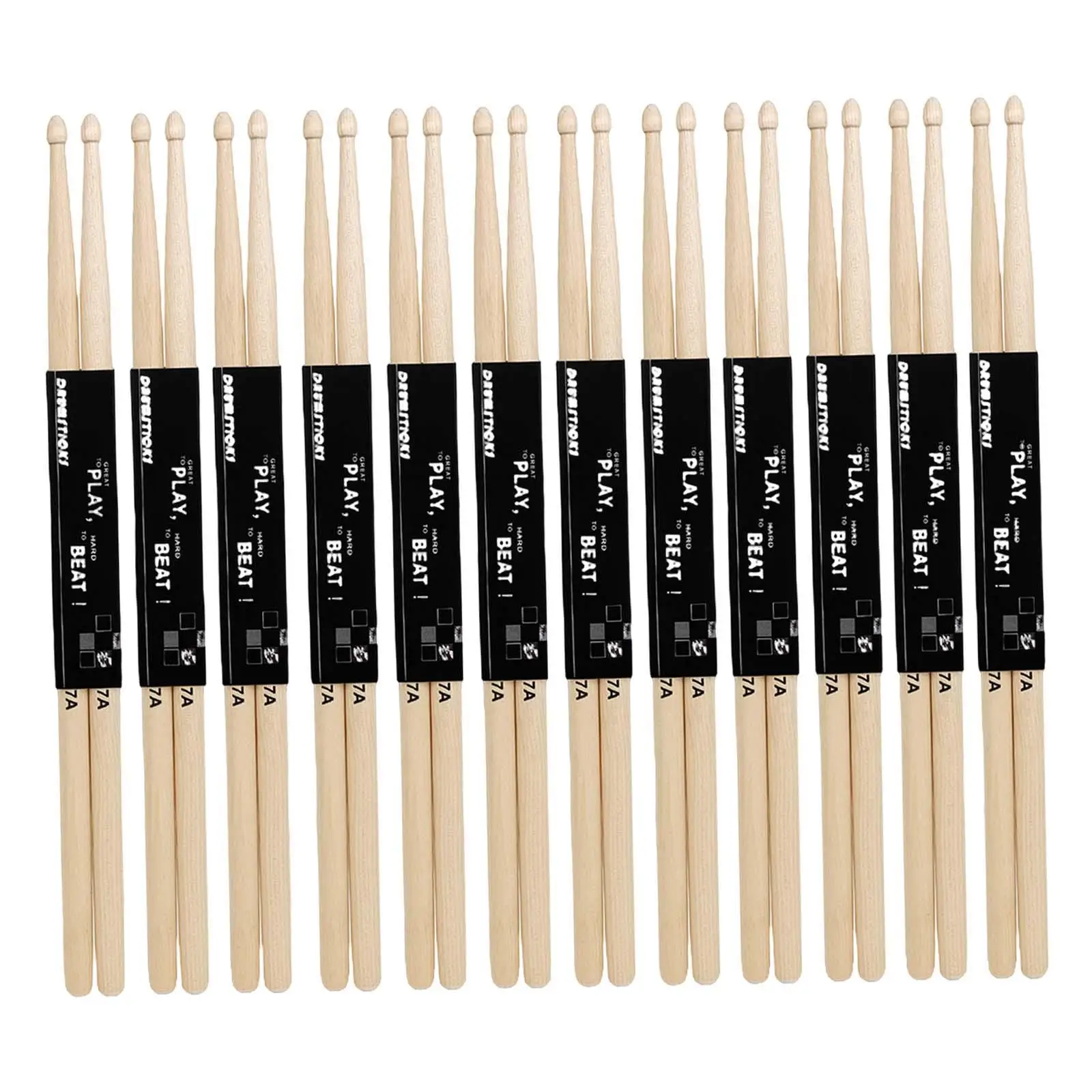 12 Pairs Professional Drum Percussion Sticks for Beginners Children Adults