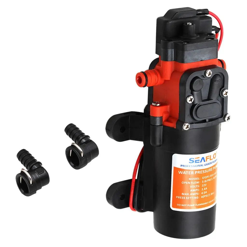 Diaphragm Water Pressure Pumps 12V 1.2 GPM 35PSI Self-priming Water Pumps