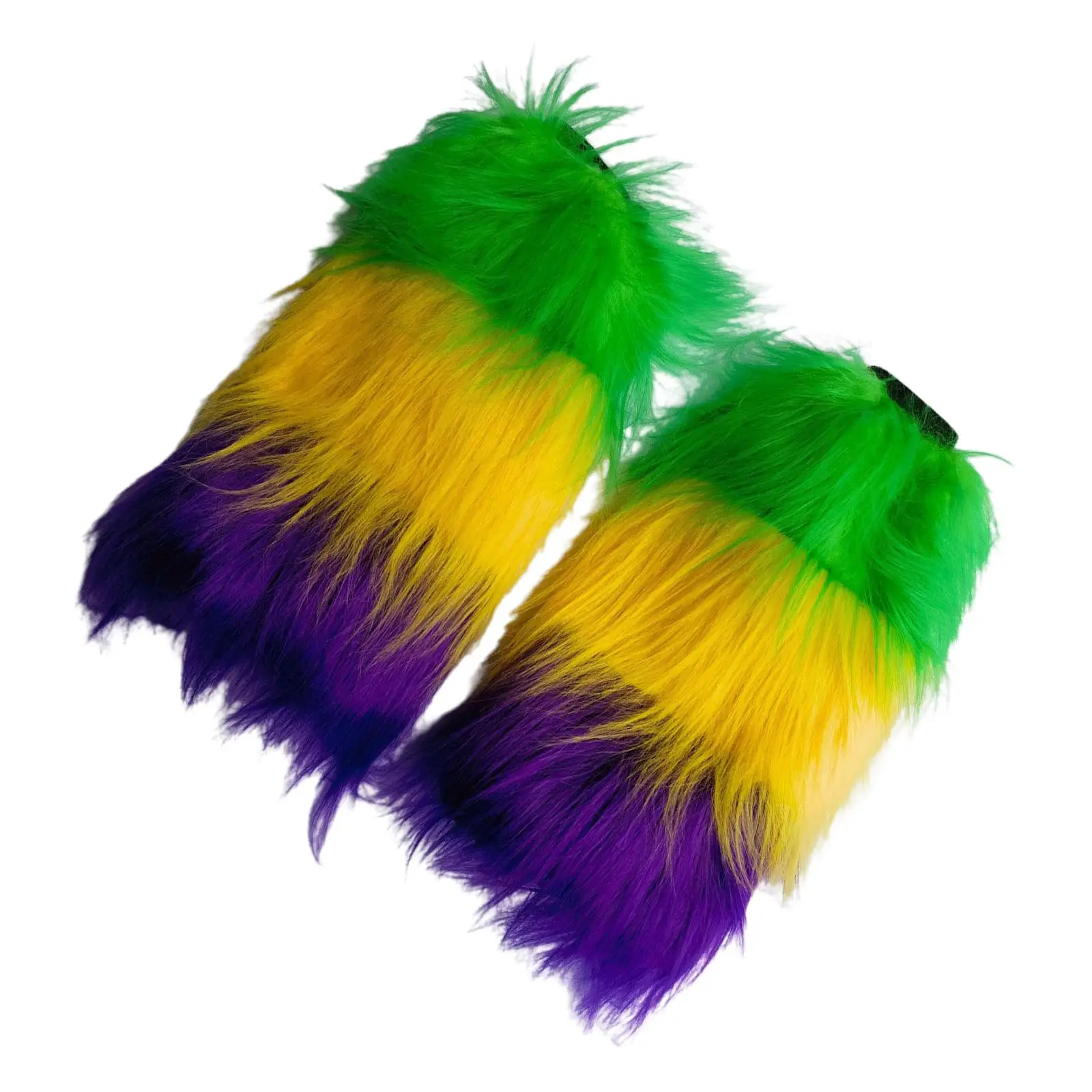 1 Pair Furry Leg Warmers Cosplay Accessories `S Day Costume Boots Covers for Mardi Gras Clubwear Party Women Men Kids