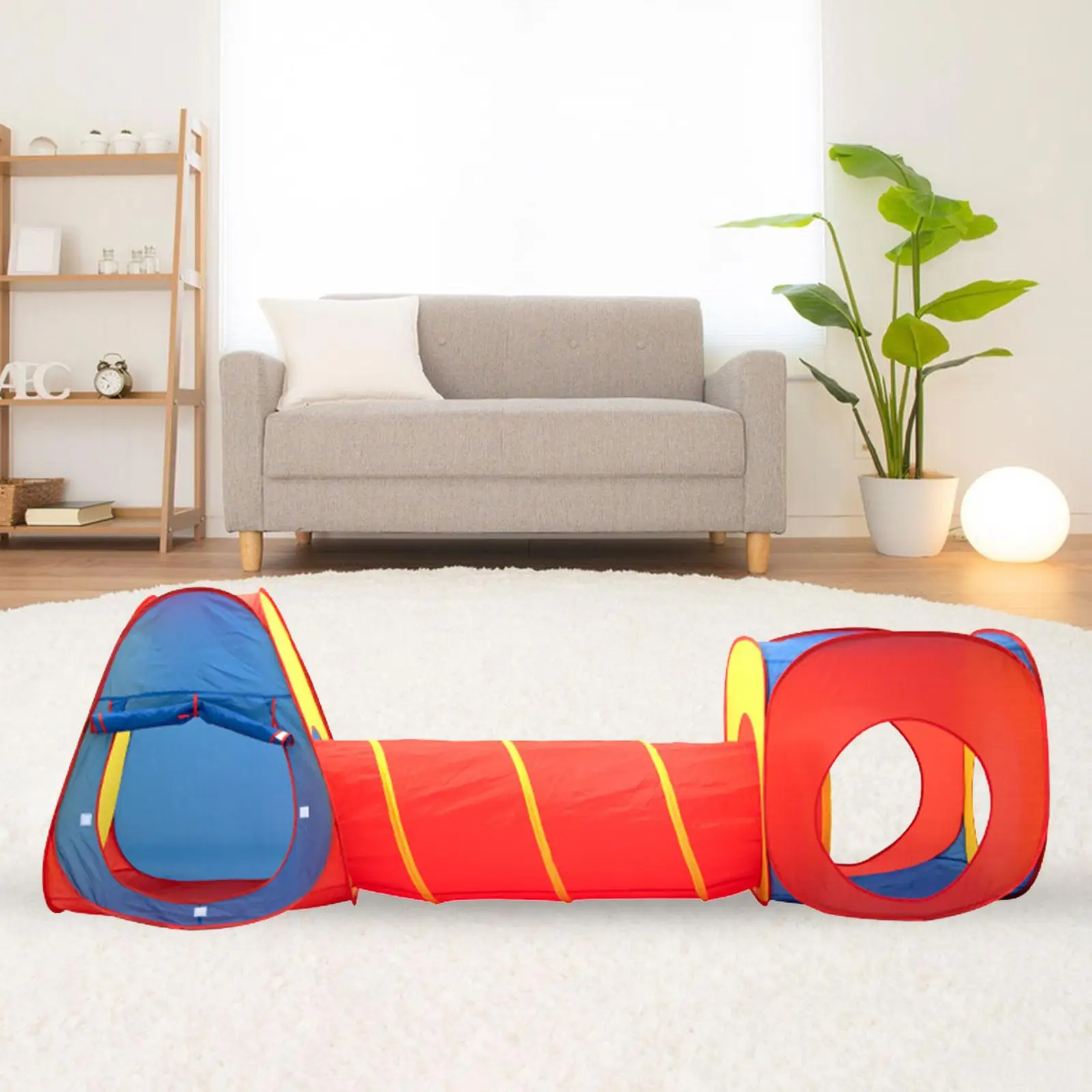 Kids Play Tents with Tunnels Also for Pets Indoor Outdoor Games 3 in 1 Playhouse for Daycare Playground, Backyard, Infants