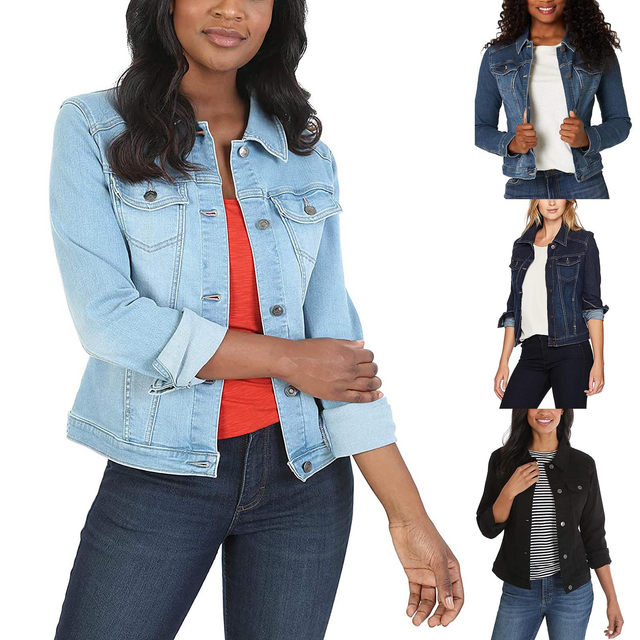 Women's all match denim hotsell jacket