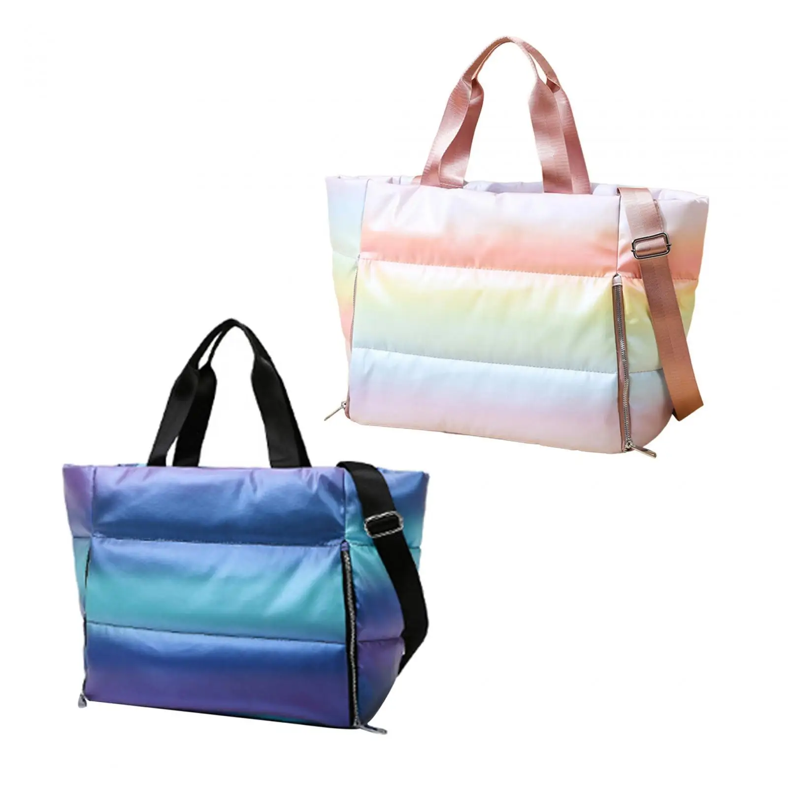 Sports Gym Bag Yoga Bag Travel Duffel Bag Versatile Shopping Handbag with Wet Pocket Weekender Bag for Sport Outdoor Activities