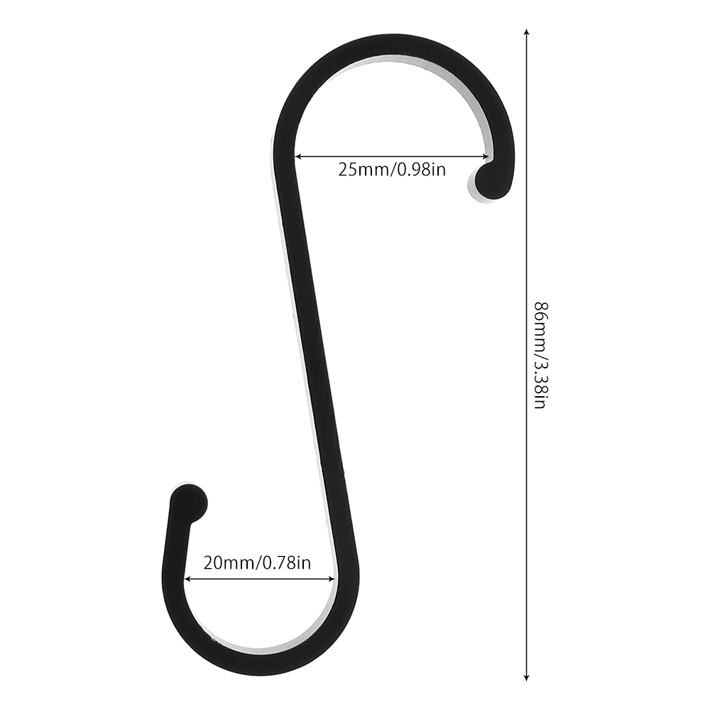 Description Picture 5 of item12Pcs S Hooks Metal S Shape Hooks Heavy Duty 304 Stainless Steel Flat Hooks S Shape Hangers For Hanging Plants Pots Pans Closet