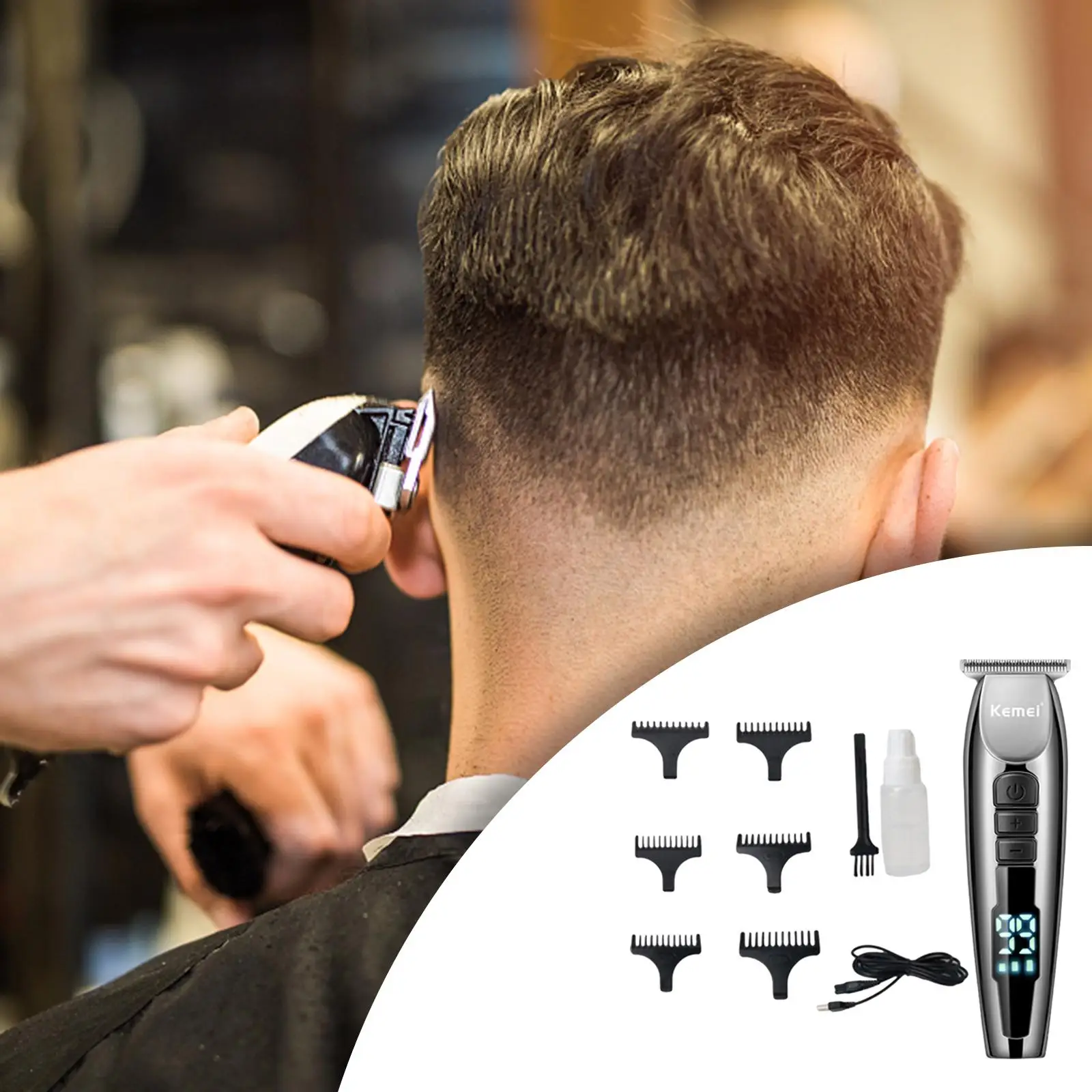  Clippers Low Noise USB Rechargeable Haircut Mhine for Home Mens Adult