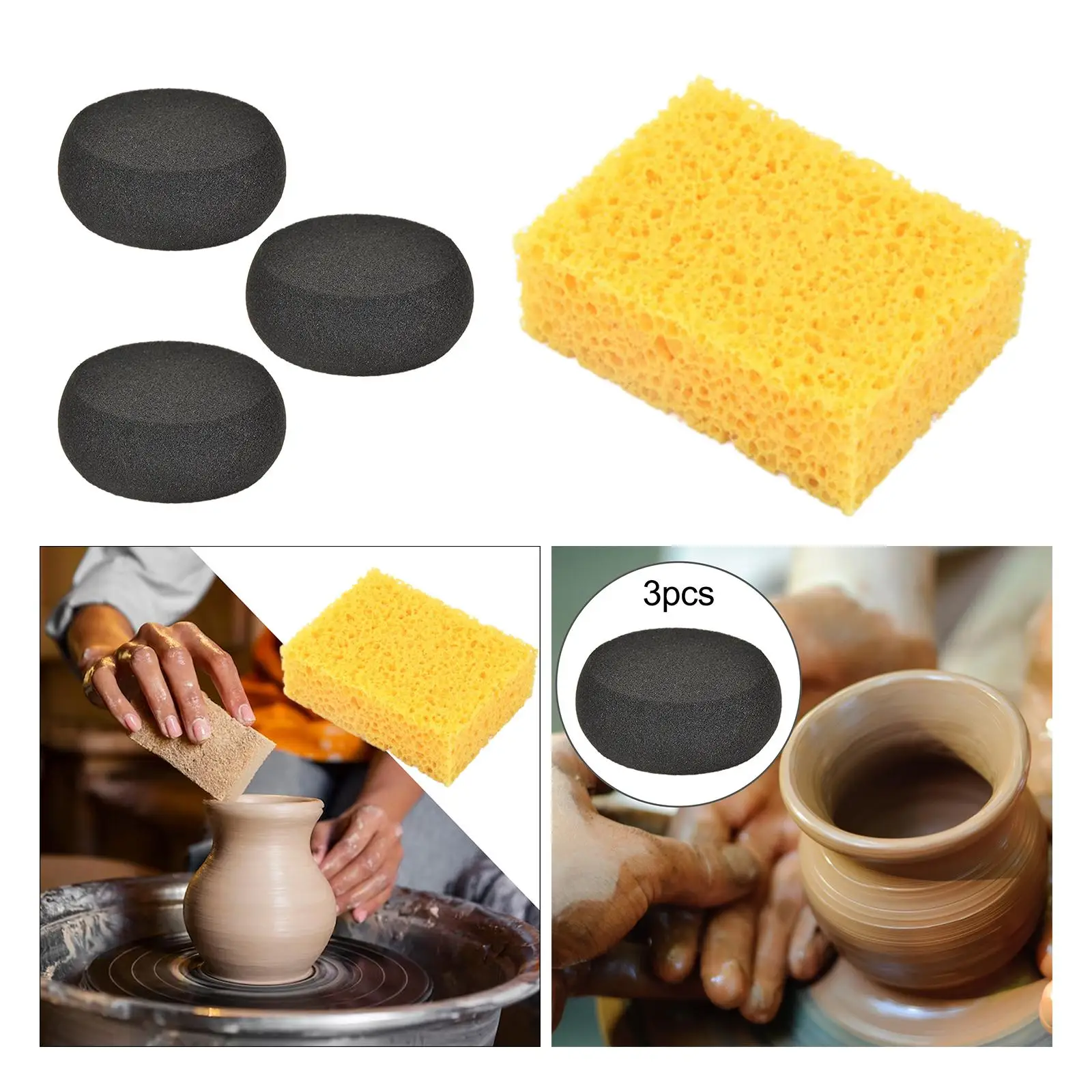 Painting Sponge Reusable Clay Cleaning Art Crafts Pottery Clay Ceramics Portable Water Absorbing Art Sponge Watercolor Sponge