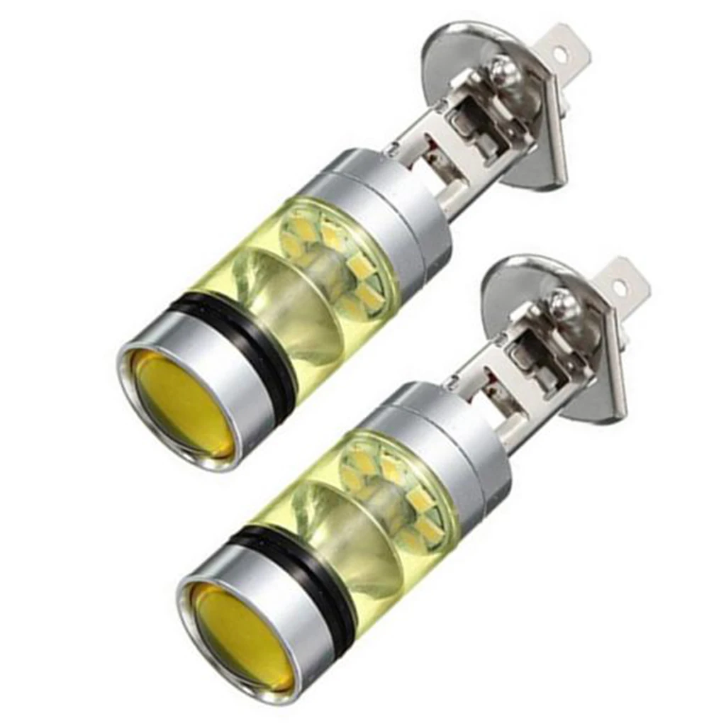 2pcs 100W Fog Light Yellow LED Lamp Bulb for Car Vehicle
