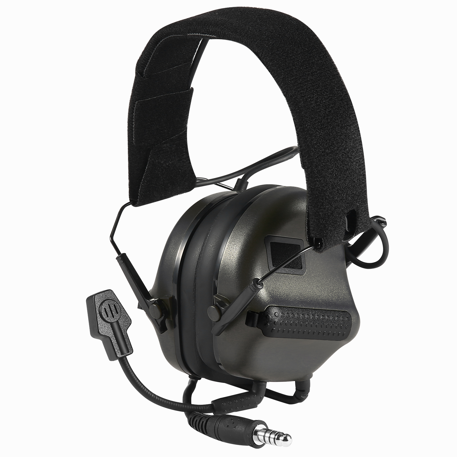 Tactical Airsoft dobrável Earmuff Headset, Headphone militar,