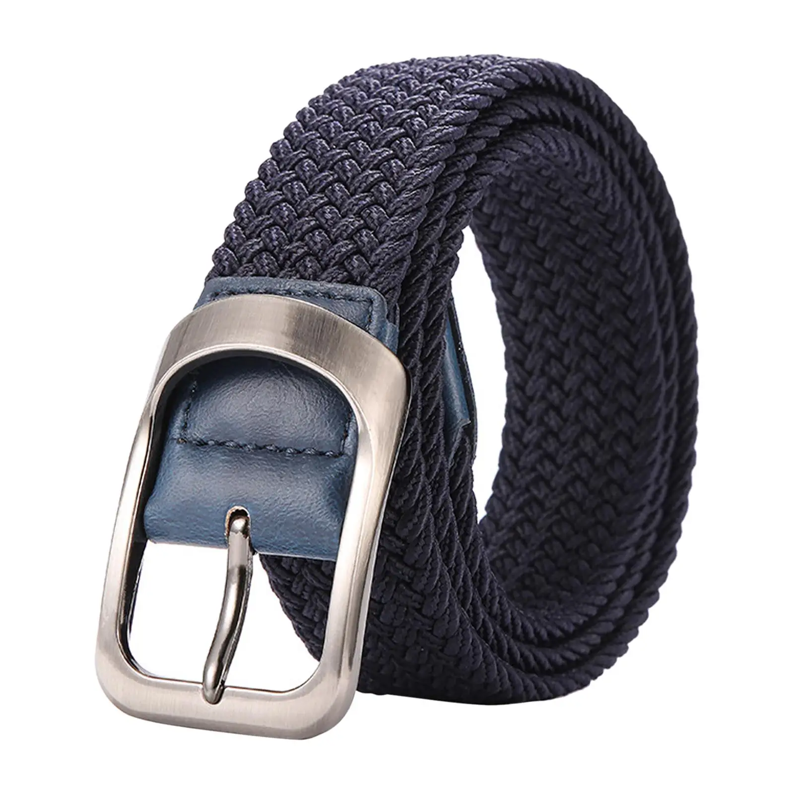 Braided Canvas Stretch Belt for Men/Women/Junior Width 1.38 inch Nylon Belt