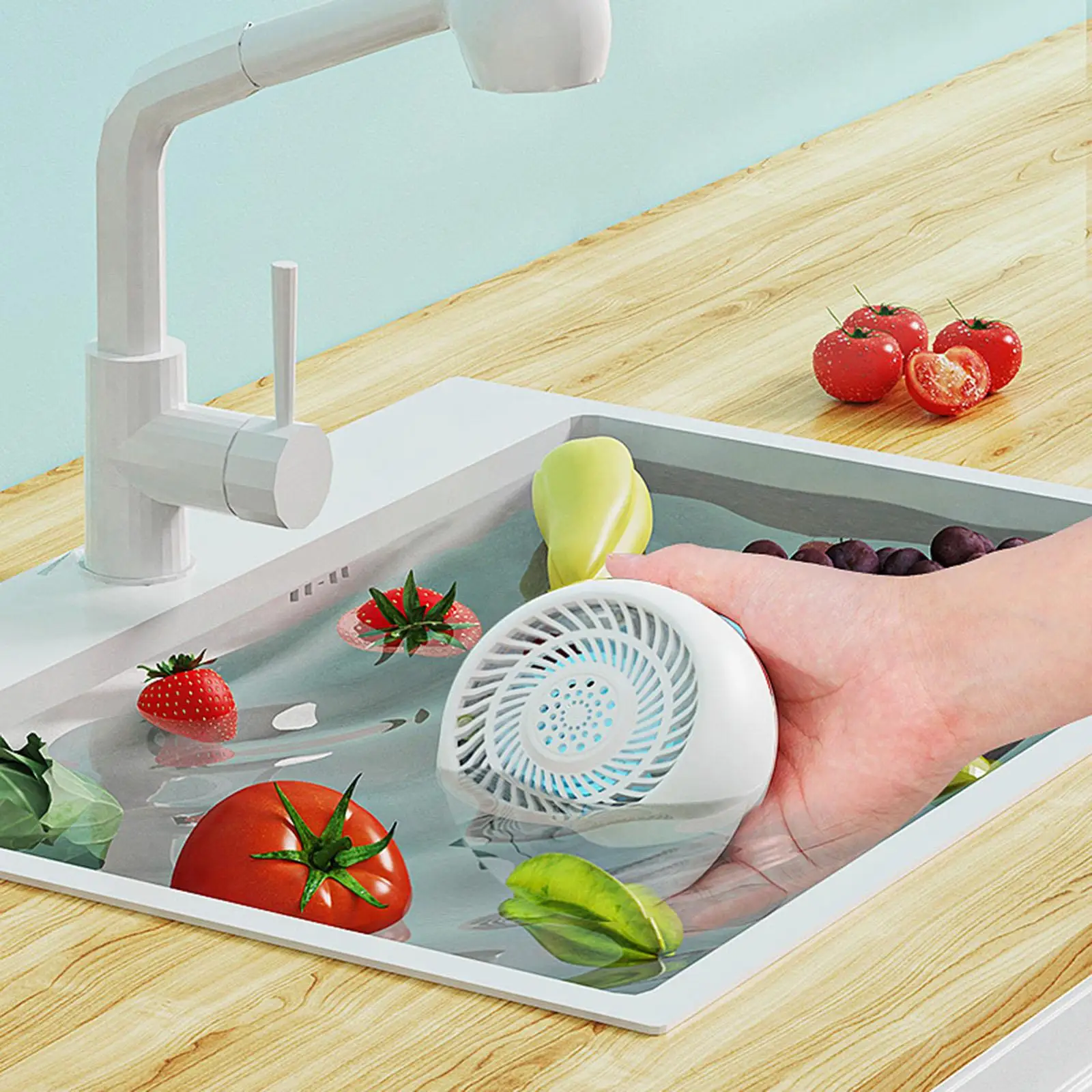 Fruit Vegetable Washing Machine 2400mAh Portable Device Automatic for Household Kitchen