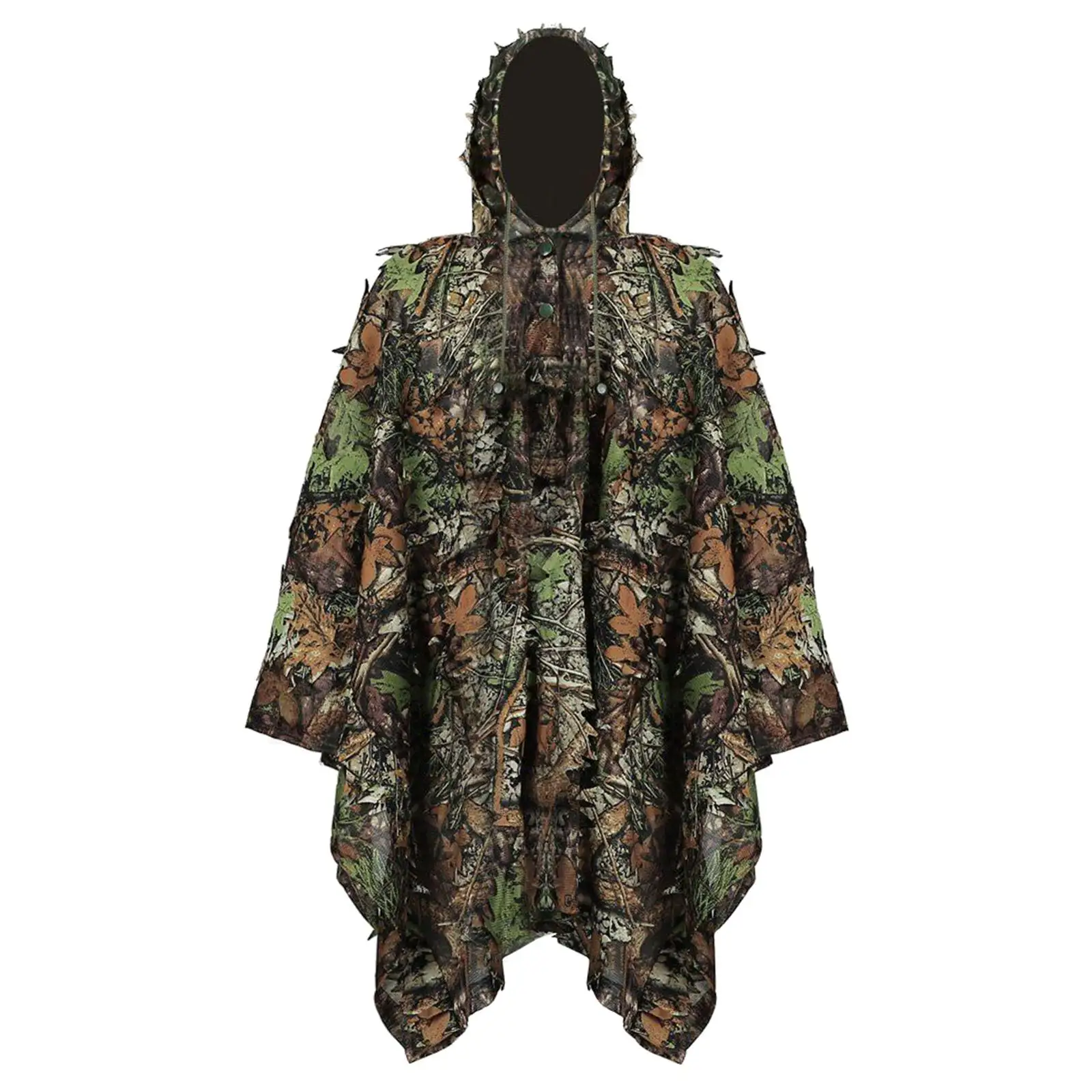 Ghillie Suit for Men Breathable Woodland Clothes Jacket Hood Cosplay suits for Photography Hunting Party Halloween Bird Watching
