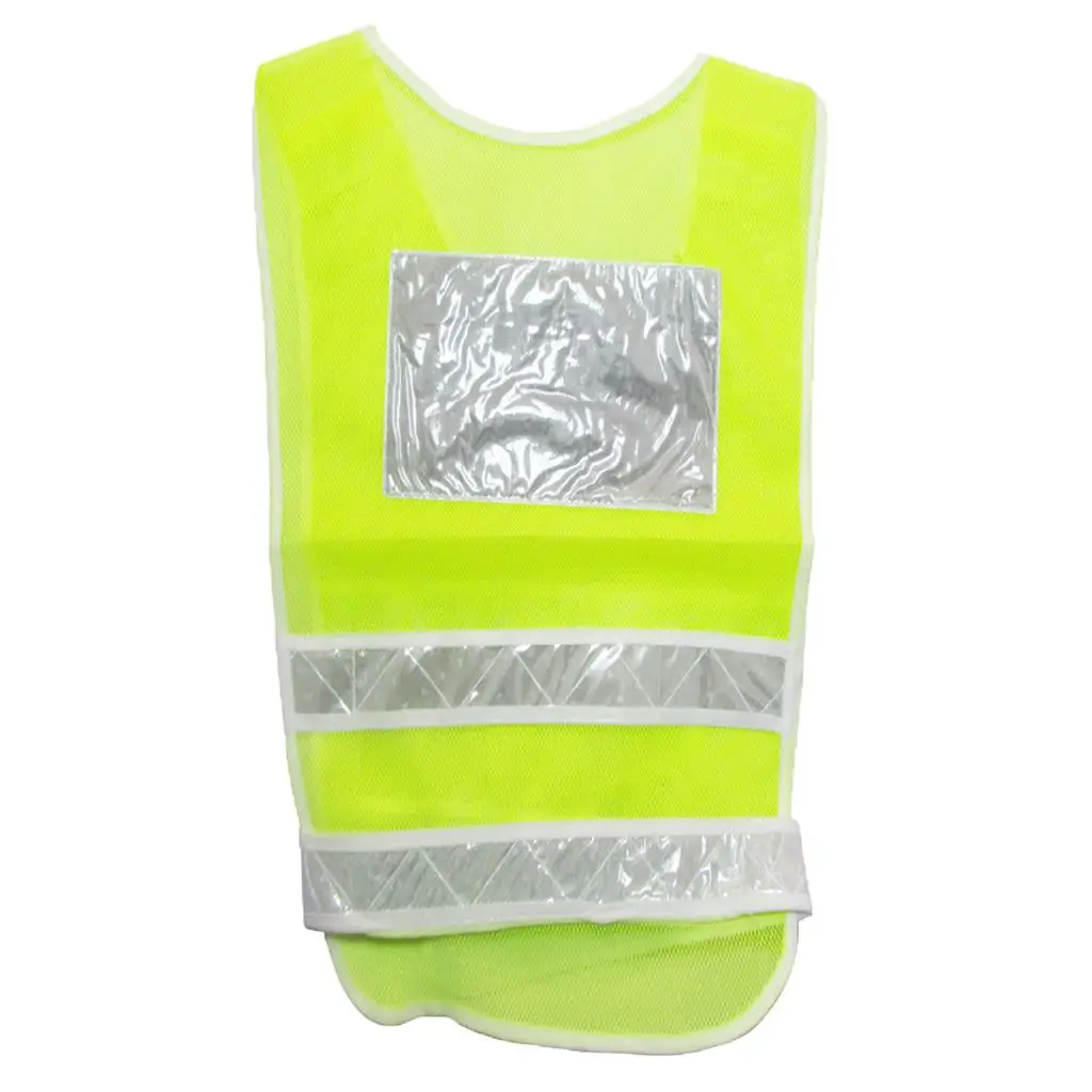 21-Inch Adjustable Safety Vest Reflective Jacket Security Waistcoat Vest Bands (Yellow)