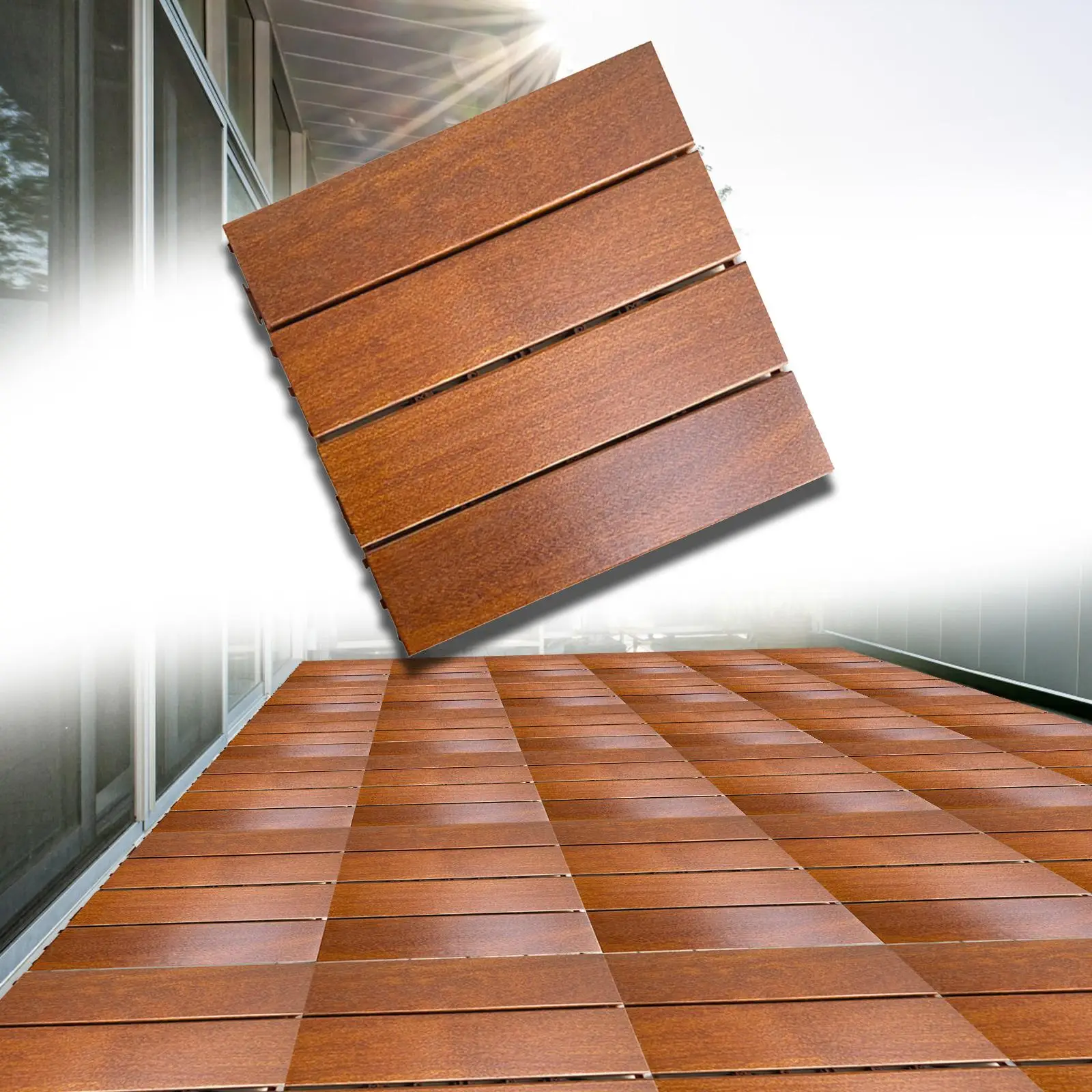 Outdoor Flooring Interlocking Deck Tiles for Home Backyard Decking Garden