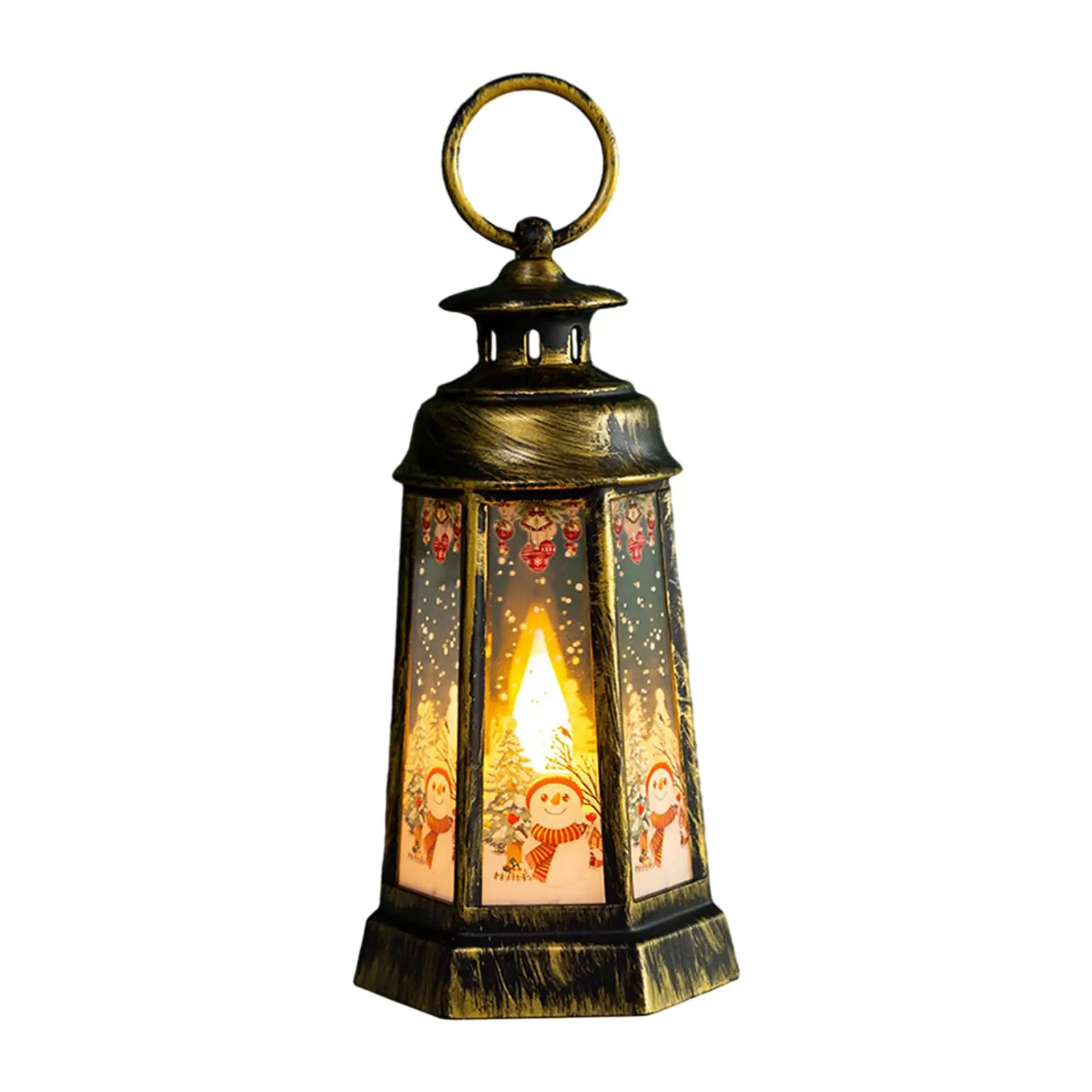 Christmas Lantern Nightlight Ornament Night Lamp for Garden Table Decoration