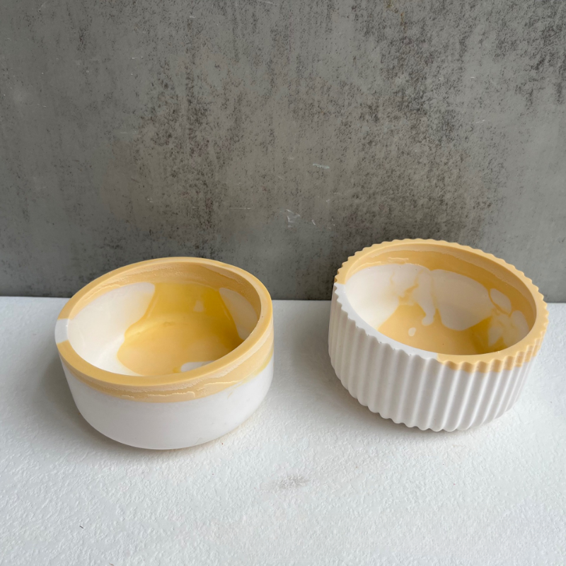Description Picture 4 of itemRound Stripe with Cover Bottle Silicone Molds DIY Plaster Candle Jar Silicone Mold Succulent Plants Art Making Supplies Decor