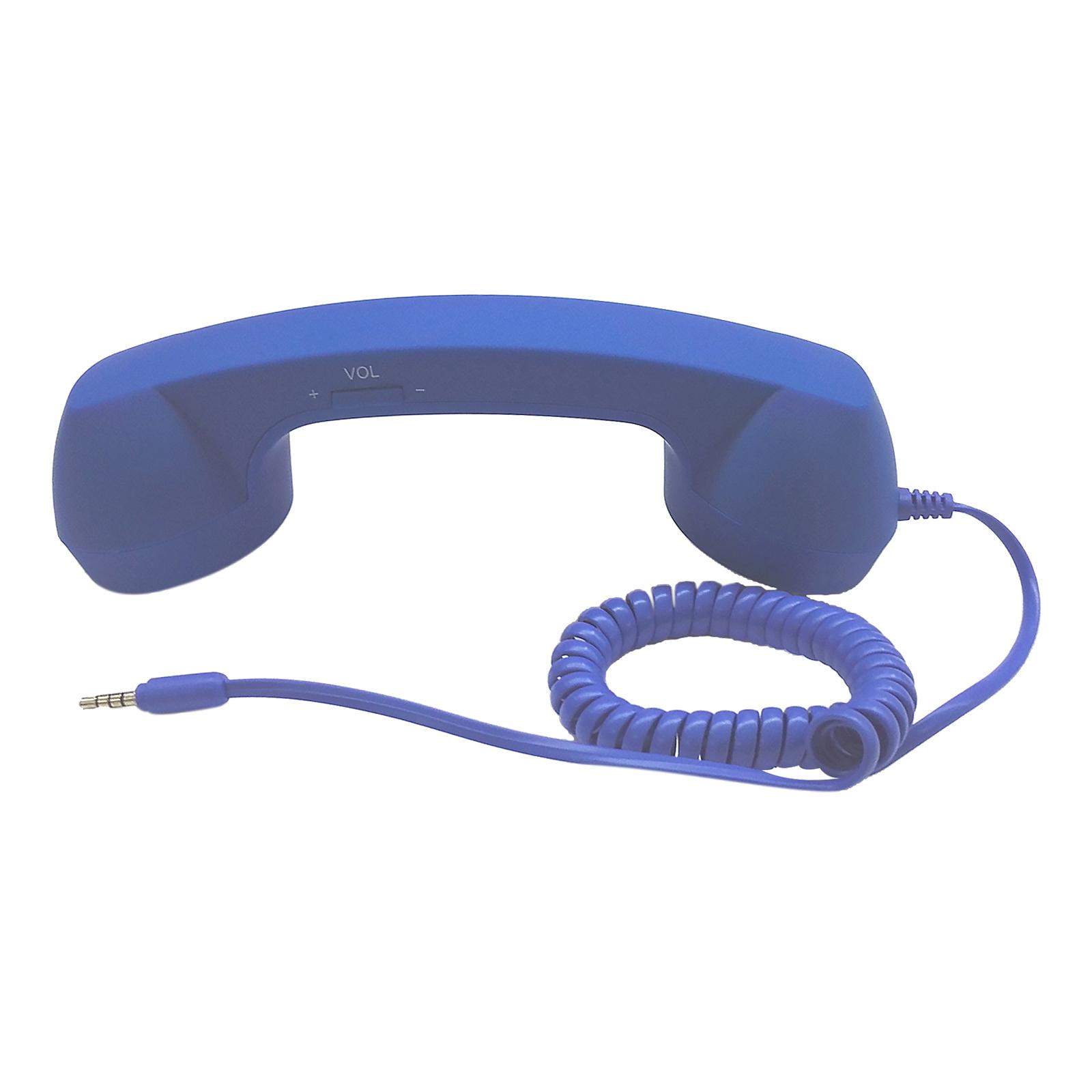 Retro Telephone Handset 3.5mm Stylish Comfort Classic Radiation Proof Handset Receiver Mic Speaker for iPhone iPad Smartphone