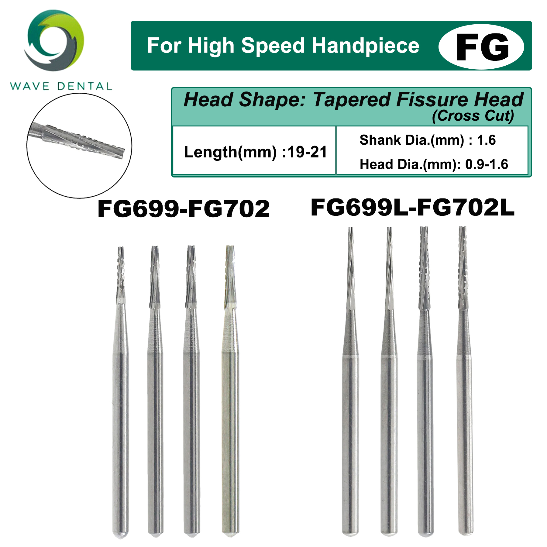 Best of PRIMA WAVE Dental Carbide Burs Tapered Fissure Cross Cut Head FG Dentistry Drill For High Speed Turbine Handpiece 5Pcs / Pack Reviews & Tips