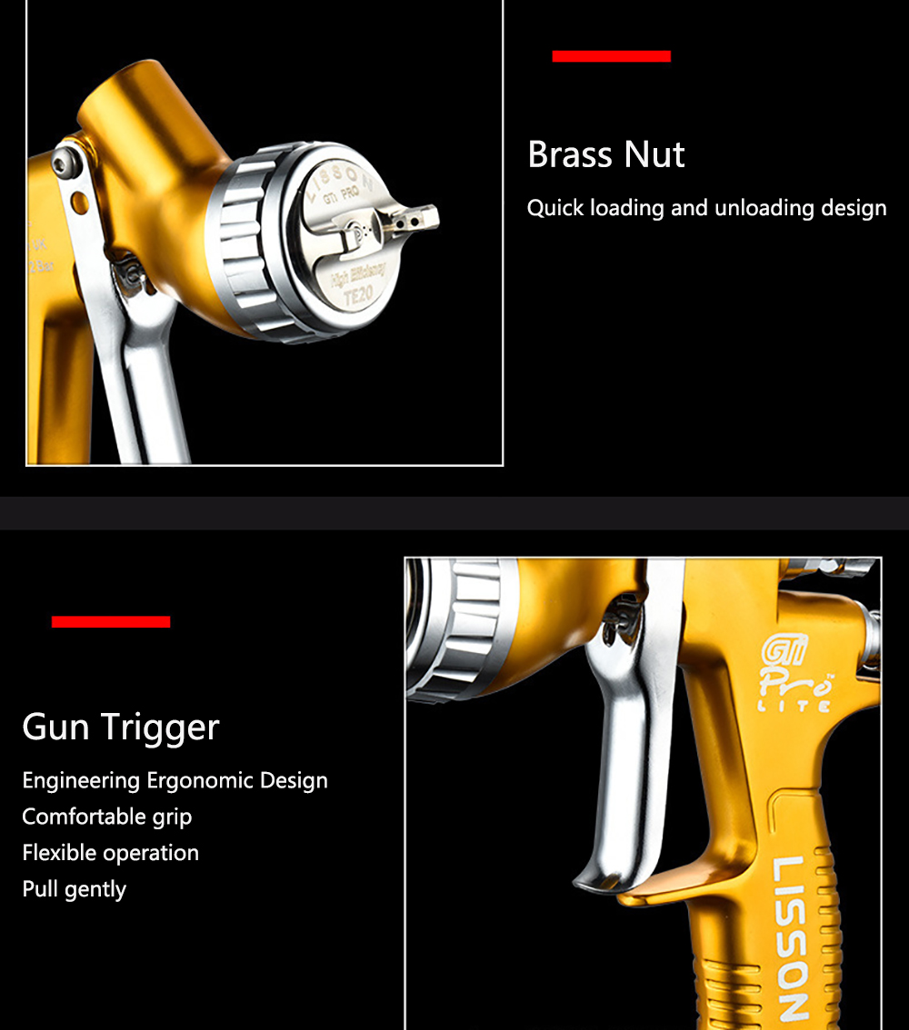 Title 6, 1.3/1.8mm hvlp profissional gti pro lite pistol...