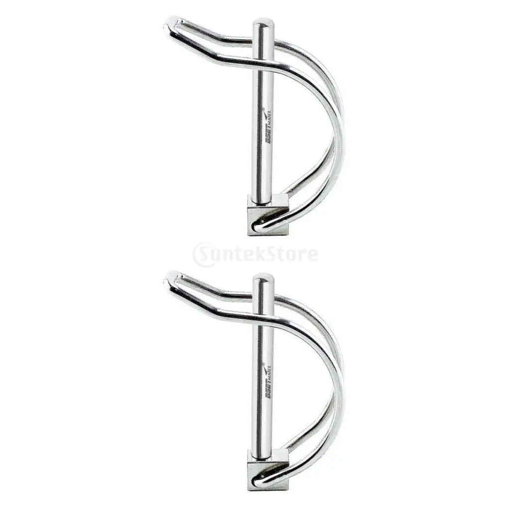 Set of 2 Durable Stainless Steel Trailer Safety Coupler Pin Length 45mm