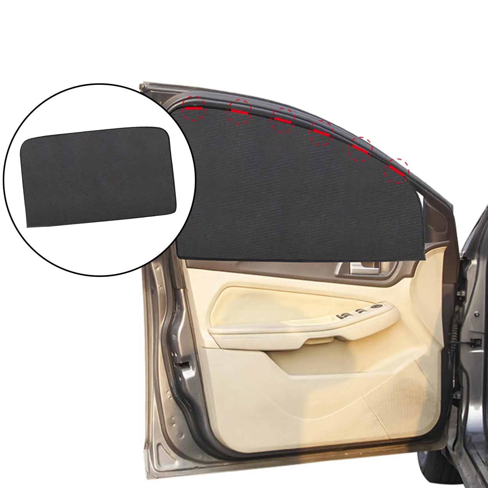   Privacy Car Magnetic Rear Front Side Window Sun Shade Shade Set Durable Einfach zu installieren Spare Parts Professional