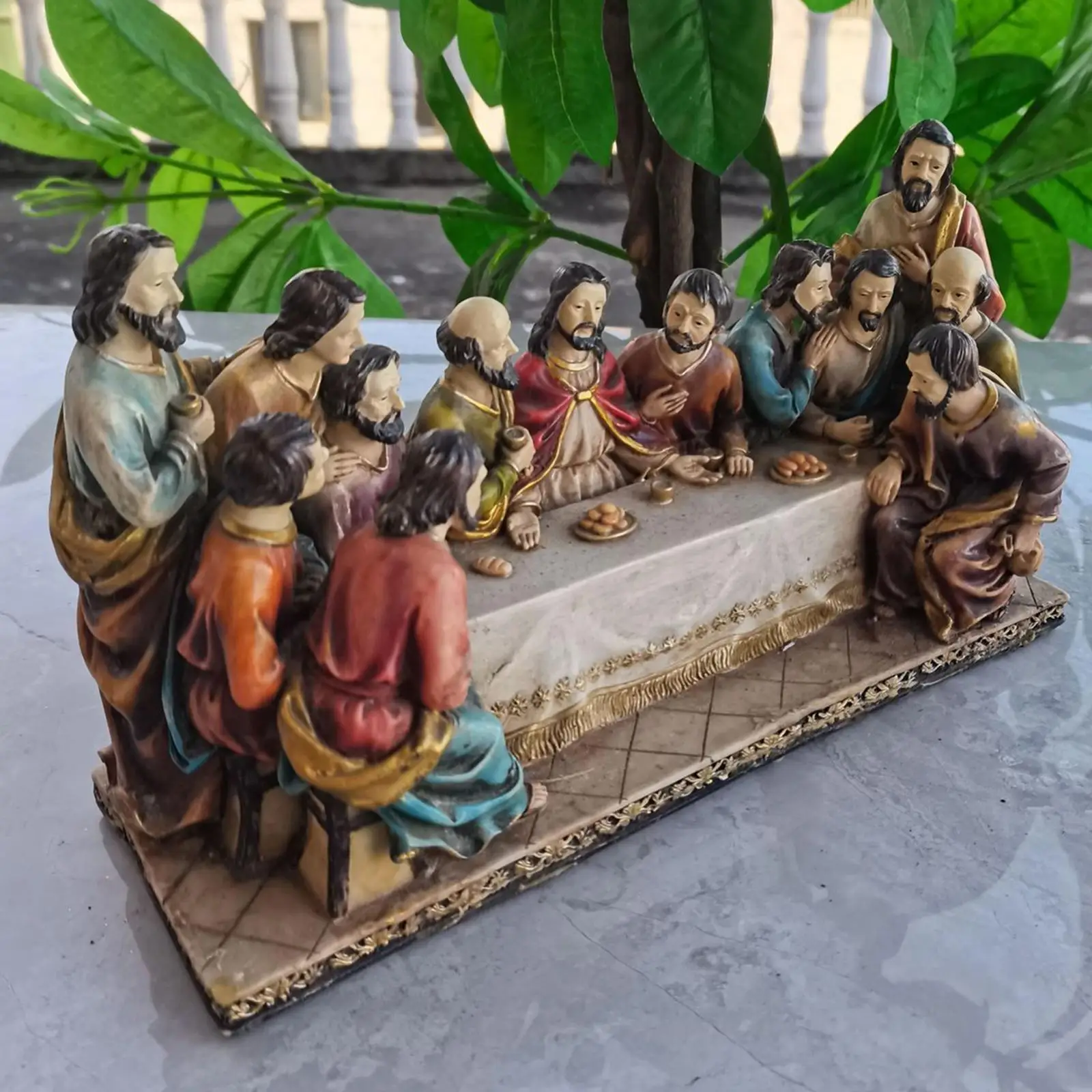 Resin The Decorative Statue of The Last Supper for Home Decorations