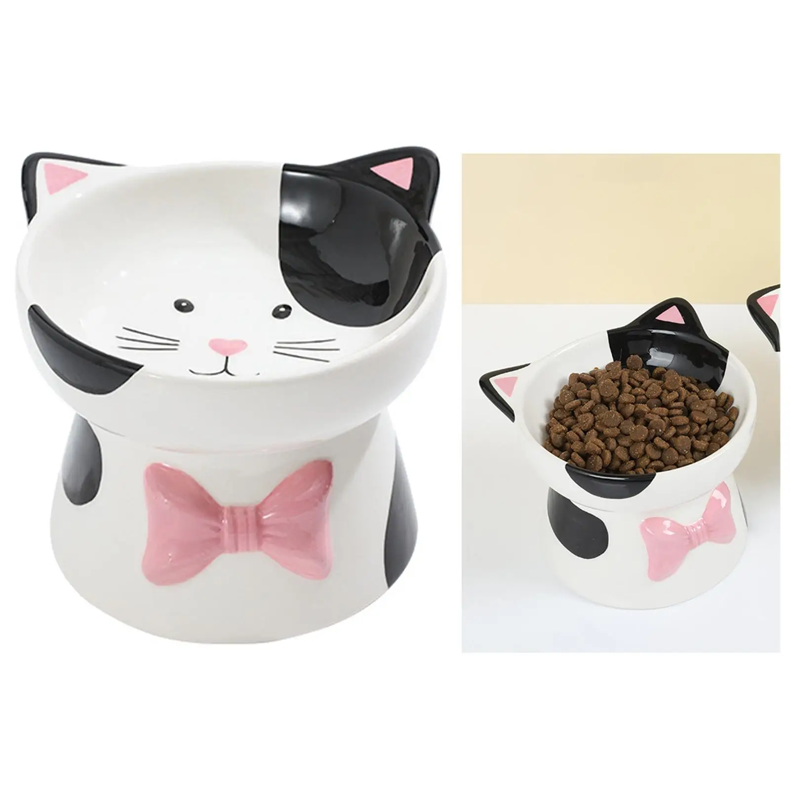 Tilted Elevated Cat Bowl Snack Canned Dish Pet Feeding Dish Pet Ceramic Bowl