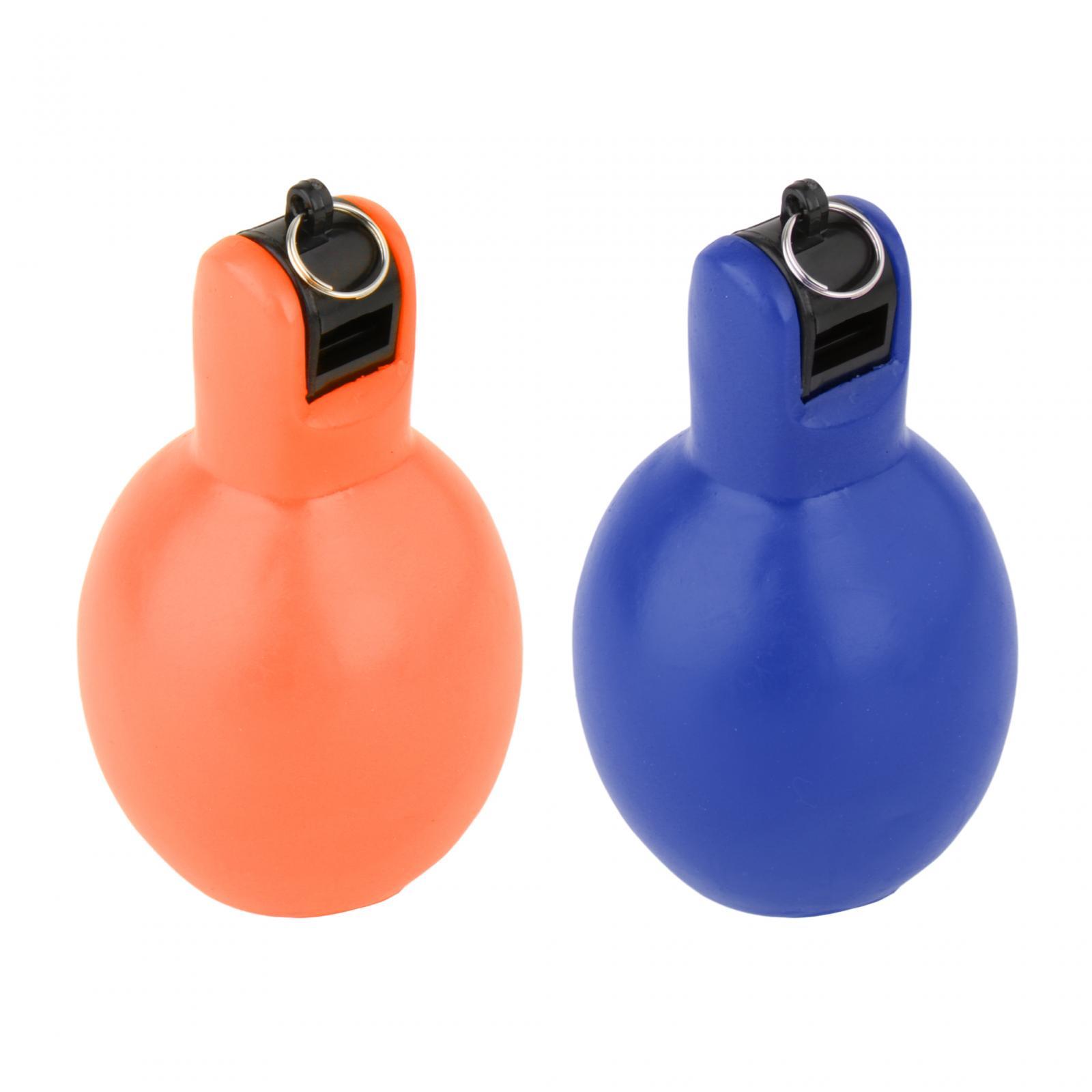 2 Pieces Hand Squeeze Whistles Coaches Whistle Loud Soft PVC Sports Whistle Trainer Whistle for Football Home School Referees