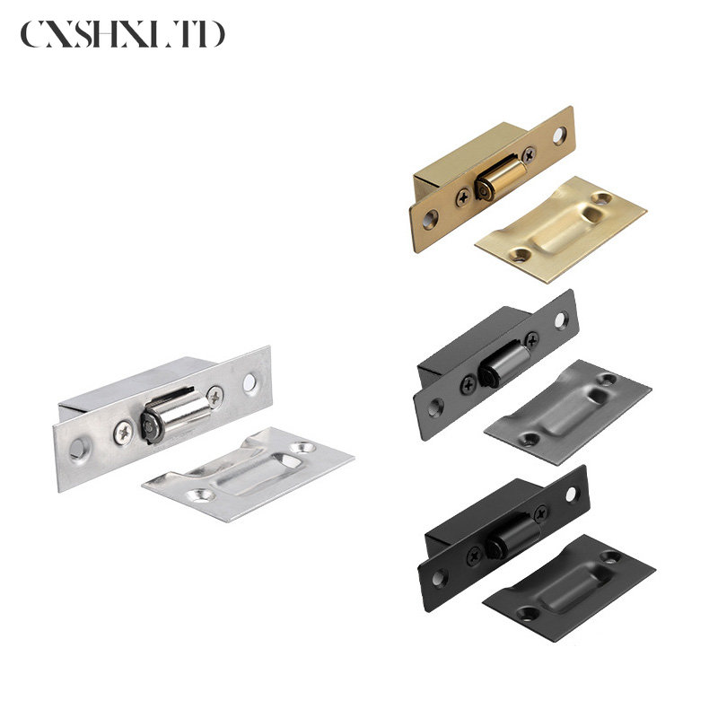 Description Picture 2 of item1PCS High-quality Hidden Gold Door Stops Stainless Steel Latches Cupboard Cabinet Roller Latch Lock Wooden Furniture Hardware