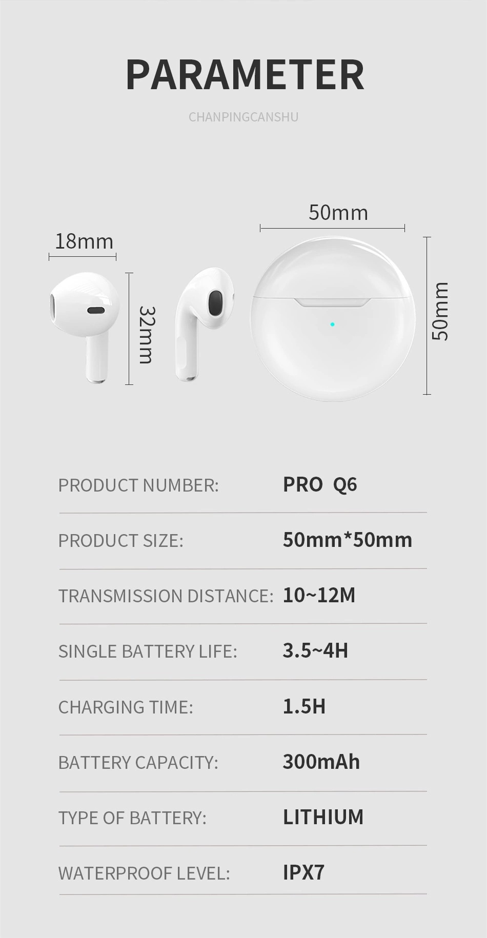 Title 3, Auricolari Bluetooth Air Pro6 Auricolari wirele...