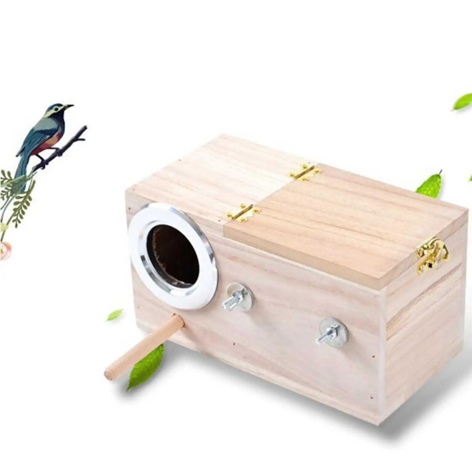 Bird Breeding Nest Breeding Box Nesting Feeder Hanging Birdhouse Bird House for Cockatiel Budgie Backyard Garden Tree