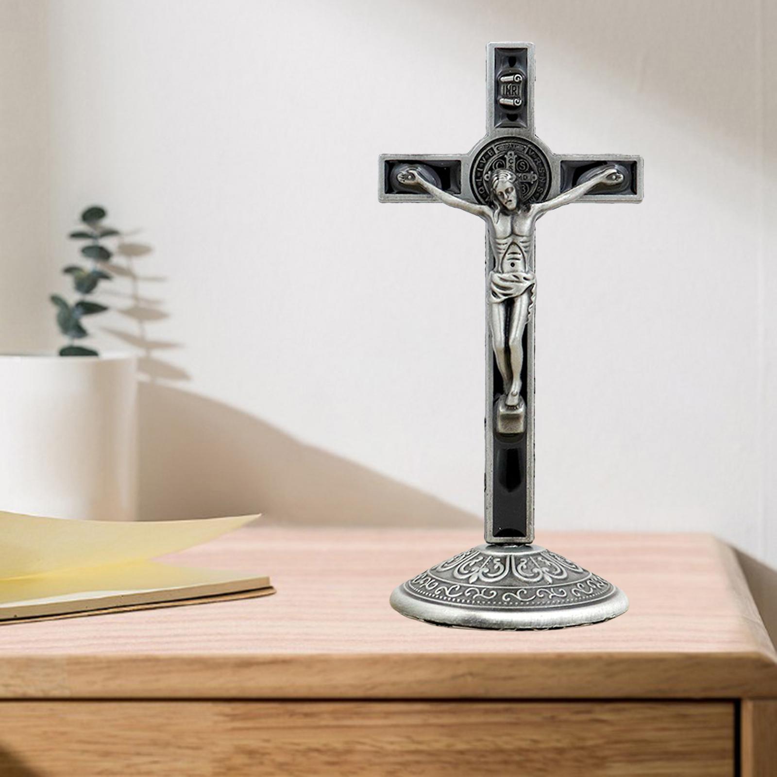 Crucifix with Base Jesus Statue Catholic Table Cross Crucifix Cross for Religious Gifts Home Decor Jesus Decor Collectibles Crucifix with Base Jesus Statue Catholic Table Cross Crucifix Cross for Religious Gifts Home Decor Jesus Decor Collectibles