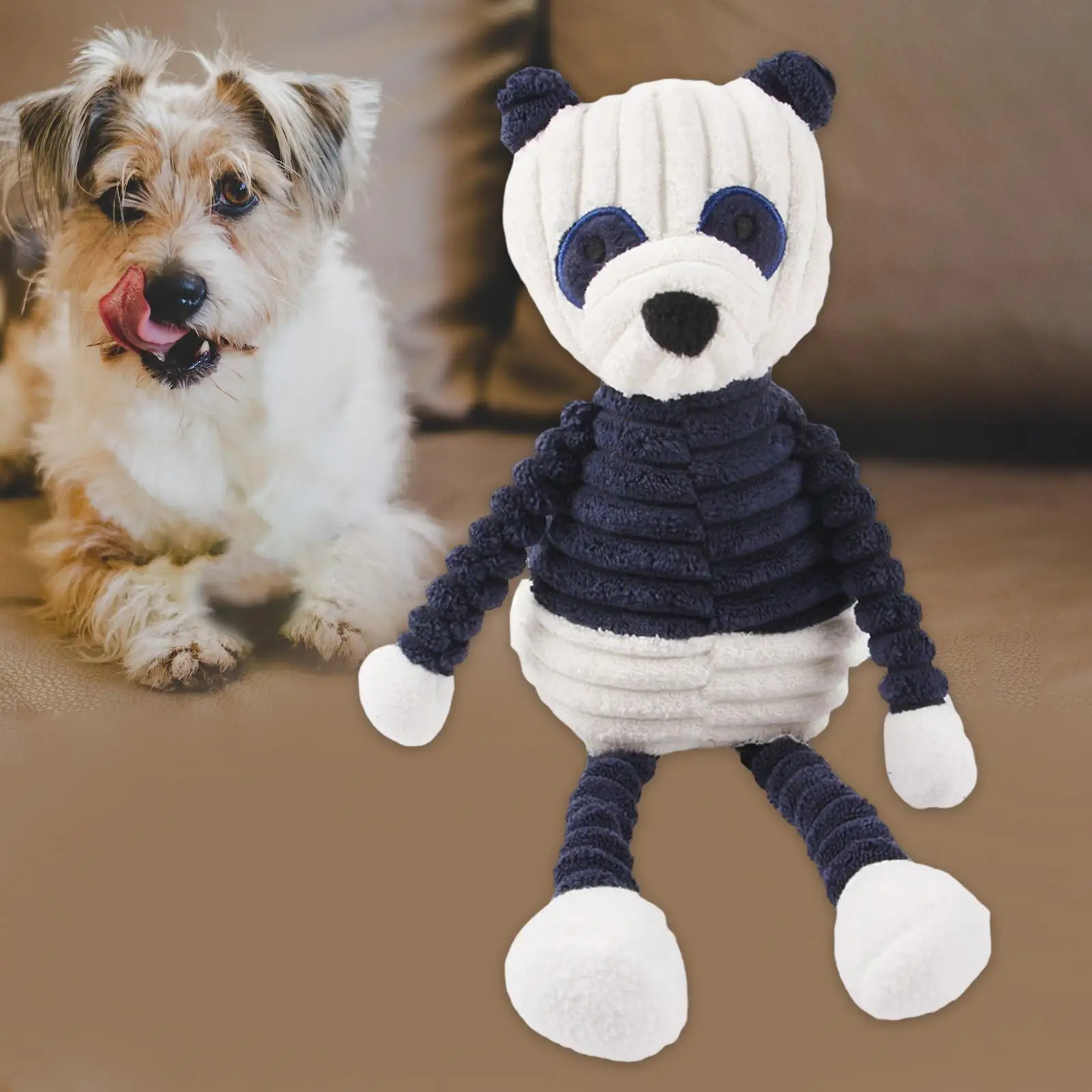 Cute Panda Doll Bite Resistant Comfortable Dog Chew Toy for Small Puppy and Medium Dogs Pets Activity Body Exercise Cats Playing