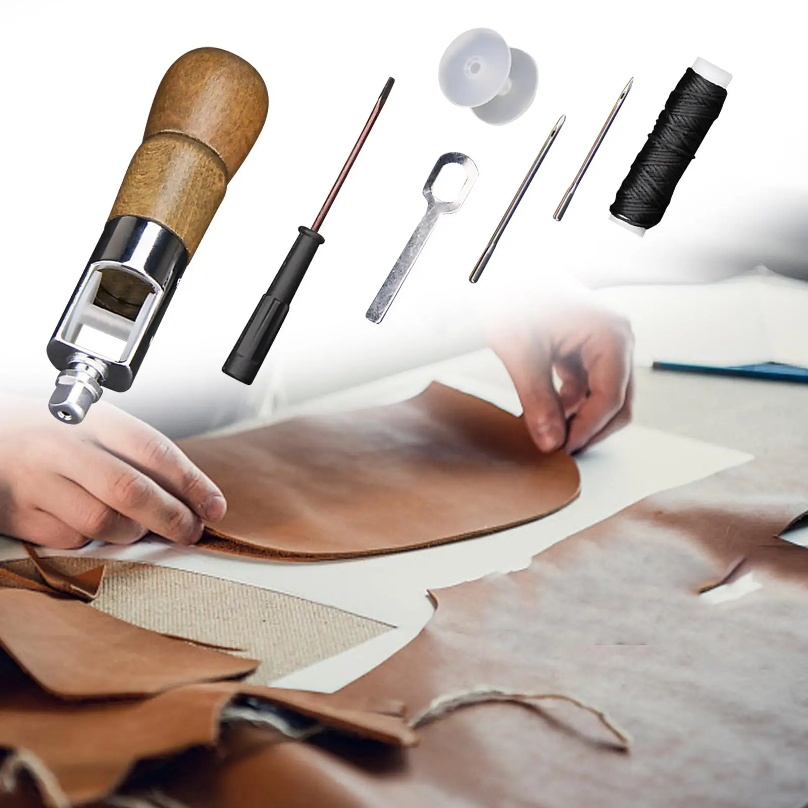 Home Sewing Awl Set DIY Craft Manual Tool Canvas Shoemaker Starter Set Sewing
