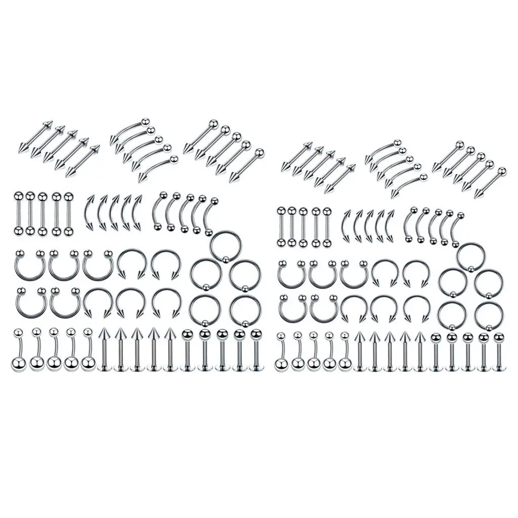 110Pieces Professional Body Jewelry  Navel Belly Button  Clips