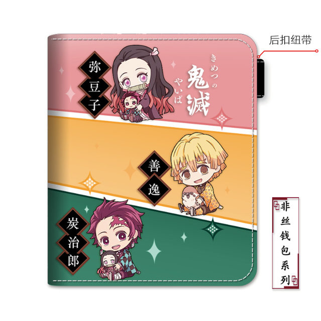 Bonito dos desenhos animados demon slayer kimetsu não yaiba tanjiro kamado  carteira curta bolsa para estudante whit moeda bolso titular do cartão de  crédito - AliExpress