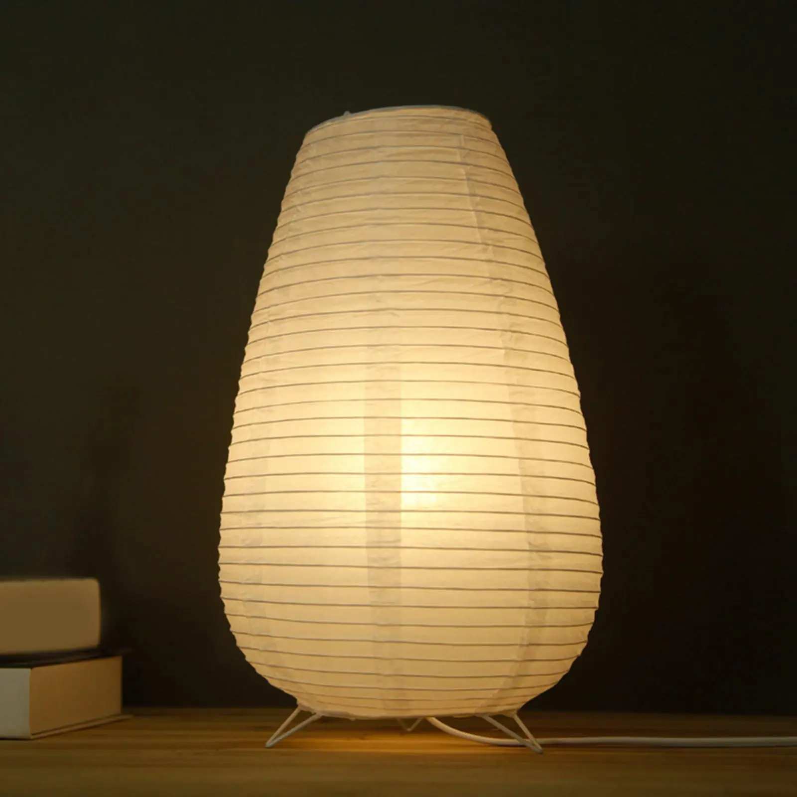Paper Lantern Table Lamp Living Room Bedroom Bedside Study Hotel Creative Decor Tripod Floor Lamp
