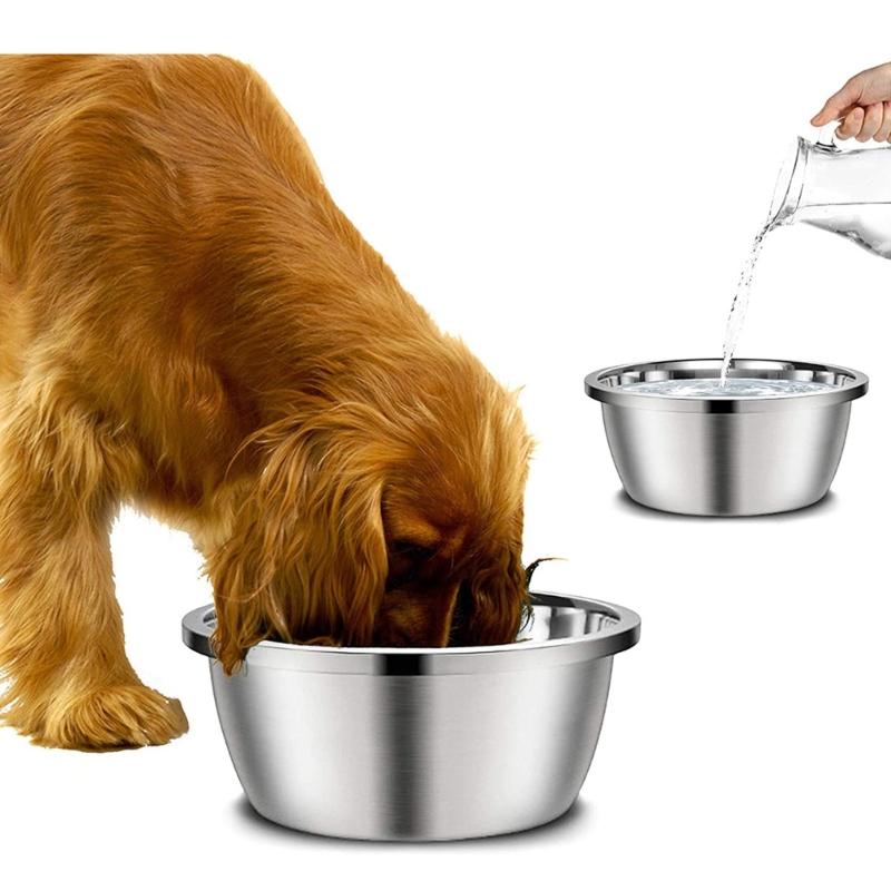 Title 7, Stainless Steel Dog and for Cat Bowls Heavy Dut...