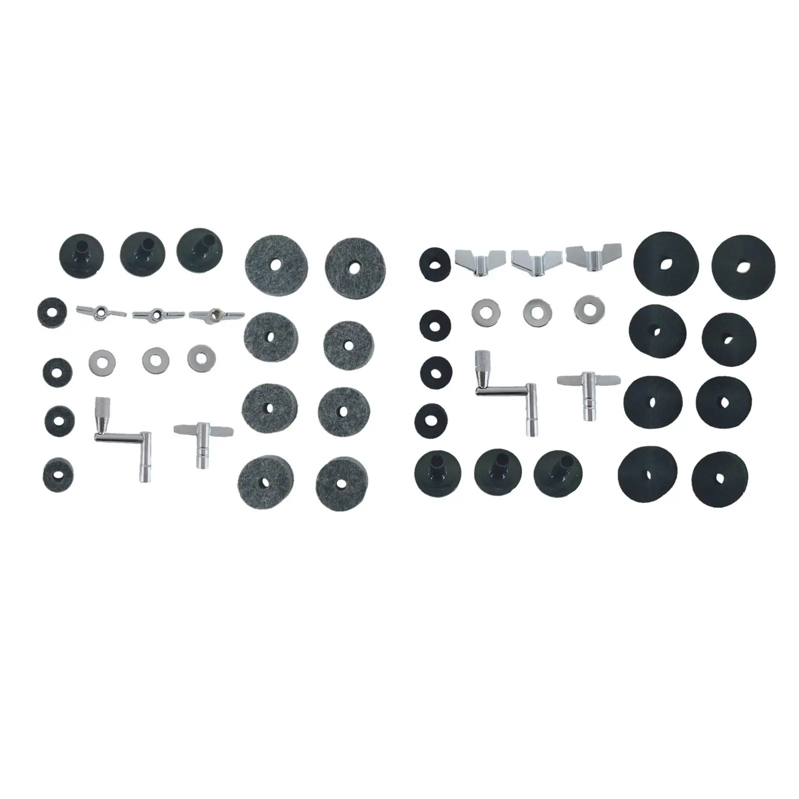 23x Replacement Parts Cymbal Felts Washers Replacement Accessories Replacement Kit Wing Nuts Musical Accessories Drum Felt