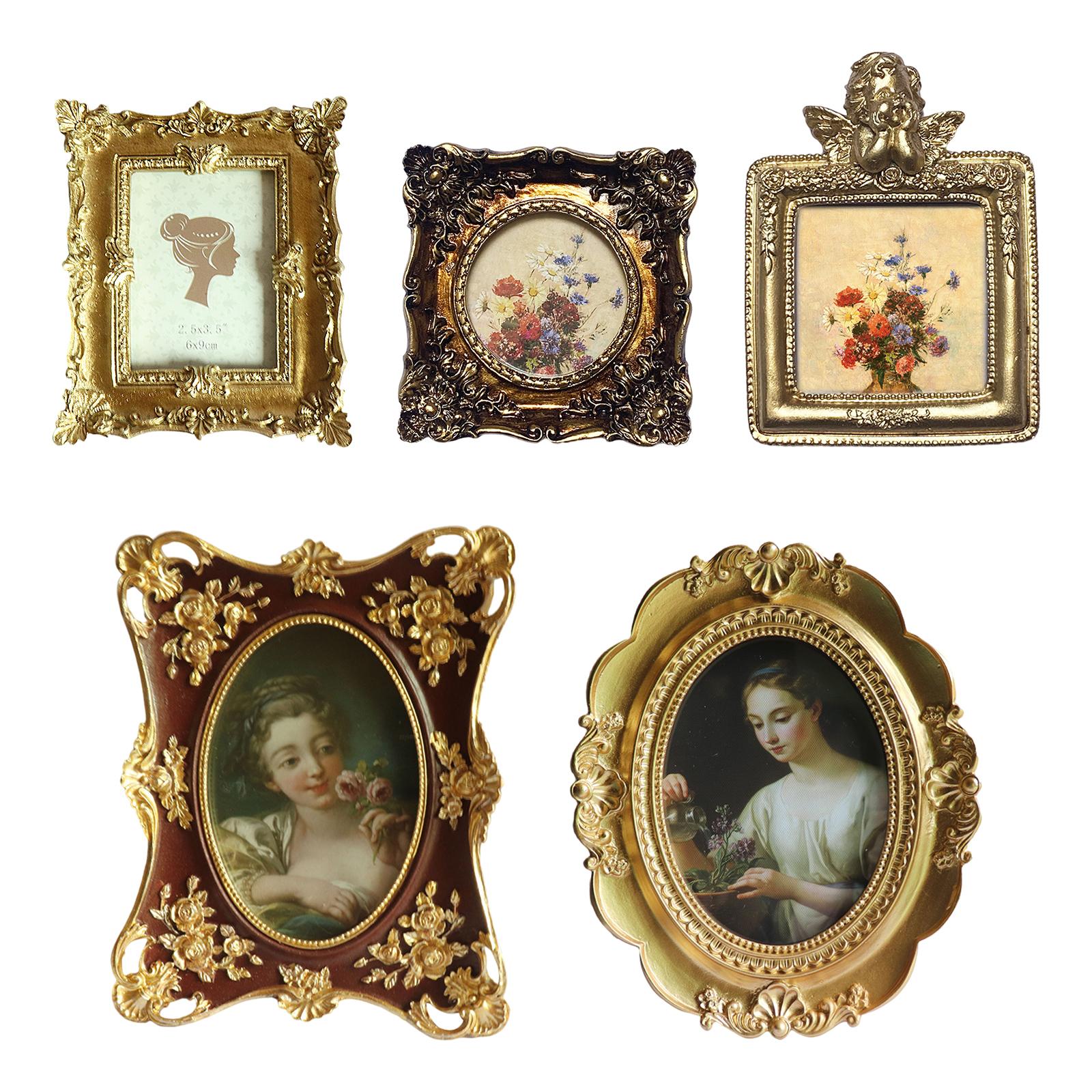 Floral Relief Antique Style Photo Frame Display Picture Frame Vintage Style