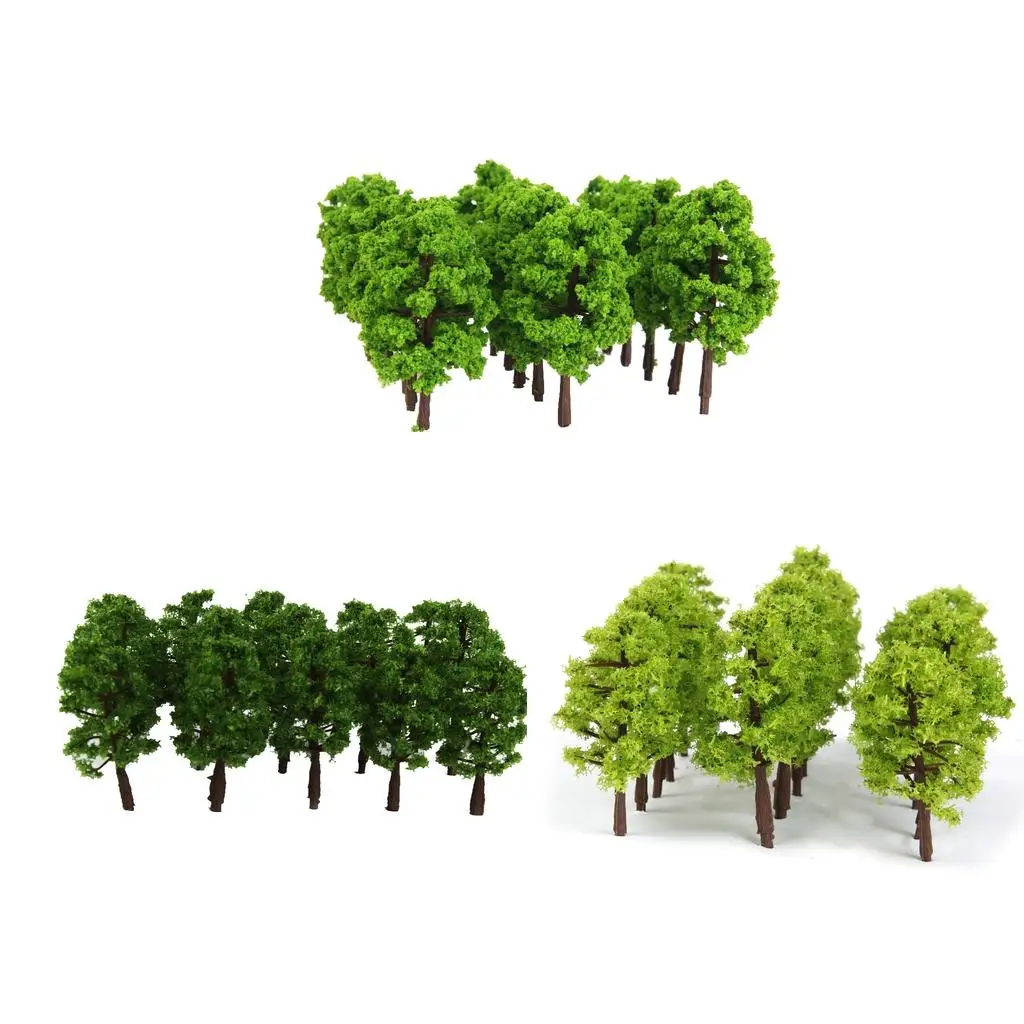 Set of 60 Scenery Model Tree for Train Railways Park Street Architecture Scenery LAYOUT Dioramas 1/150 N Scale