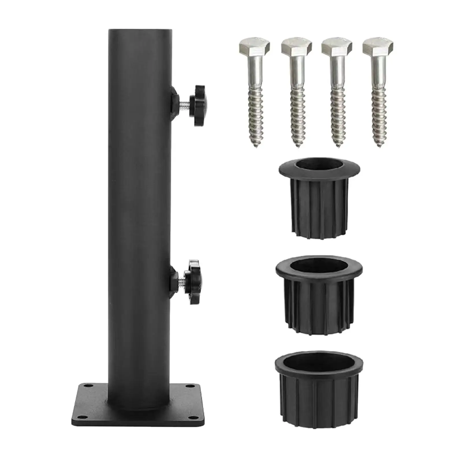 Umbrella Base Stand Easily to Install Strong Heavy Duty Hand Knob Patio Umbrella Stand Mount for Outside Courtyard Patio Outdoor