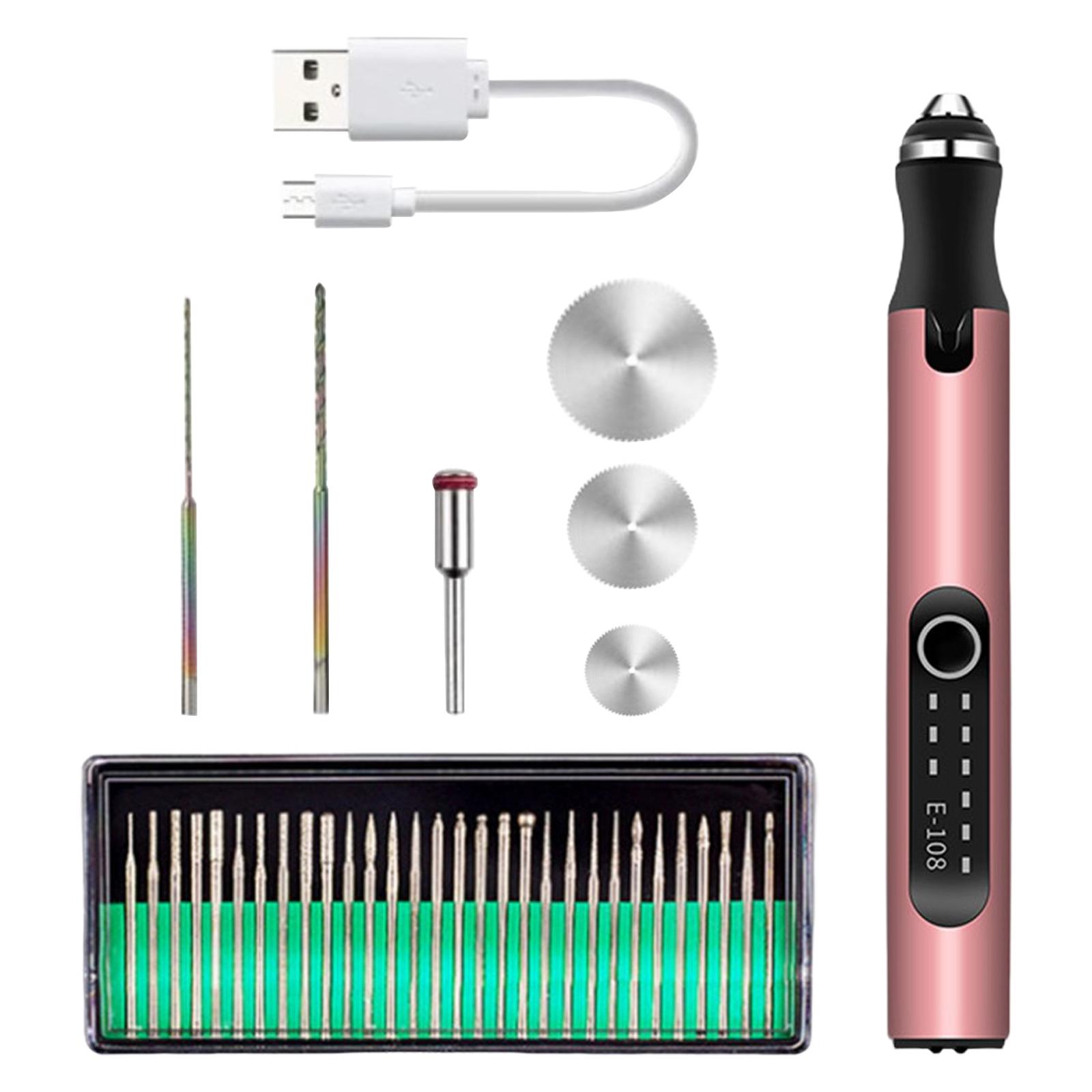 Mini Micro Engraver Pen USB Etching Pen Handheld Professional with Bits DIY for Metal Jewelry Wood Lettering Polishing Cutting