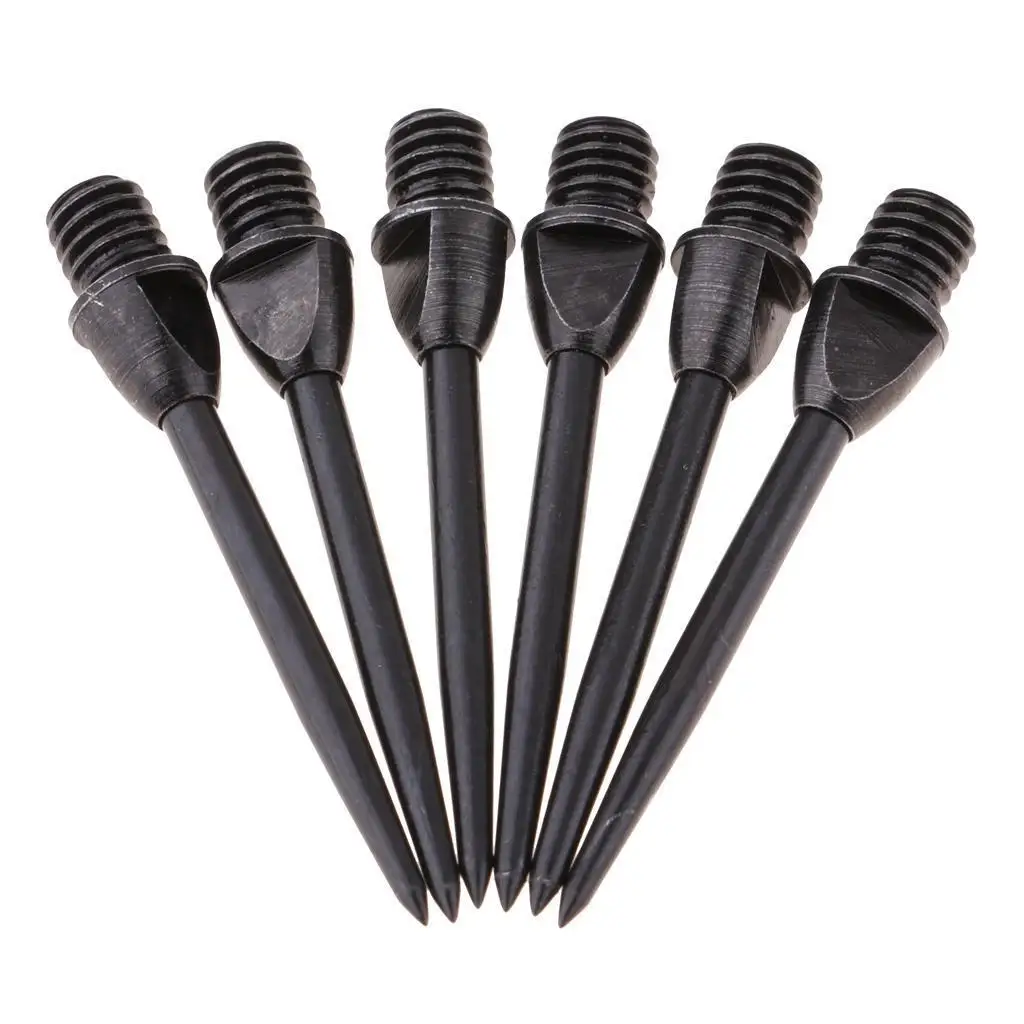 6-Assorted Dart Conversion Points Steel Soft Tips Fit for Electronic Darts- 2BA Screw Thread Dart Accessories