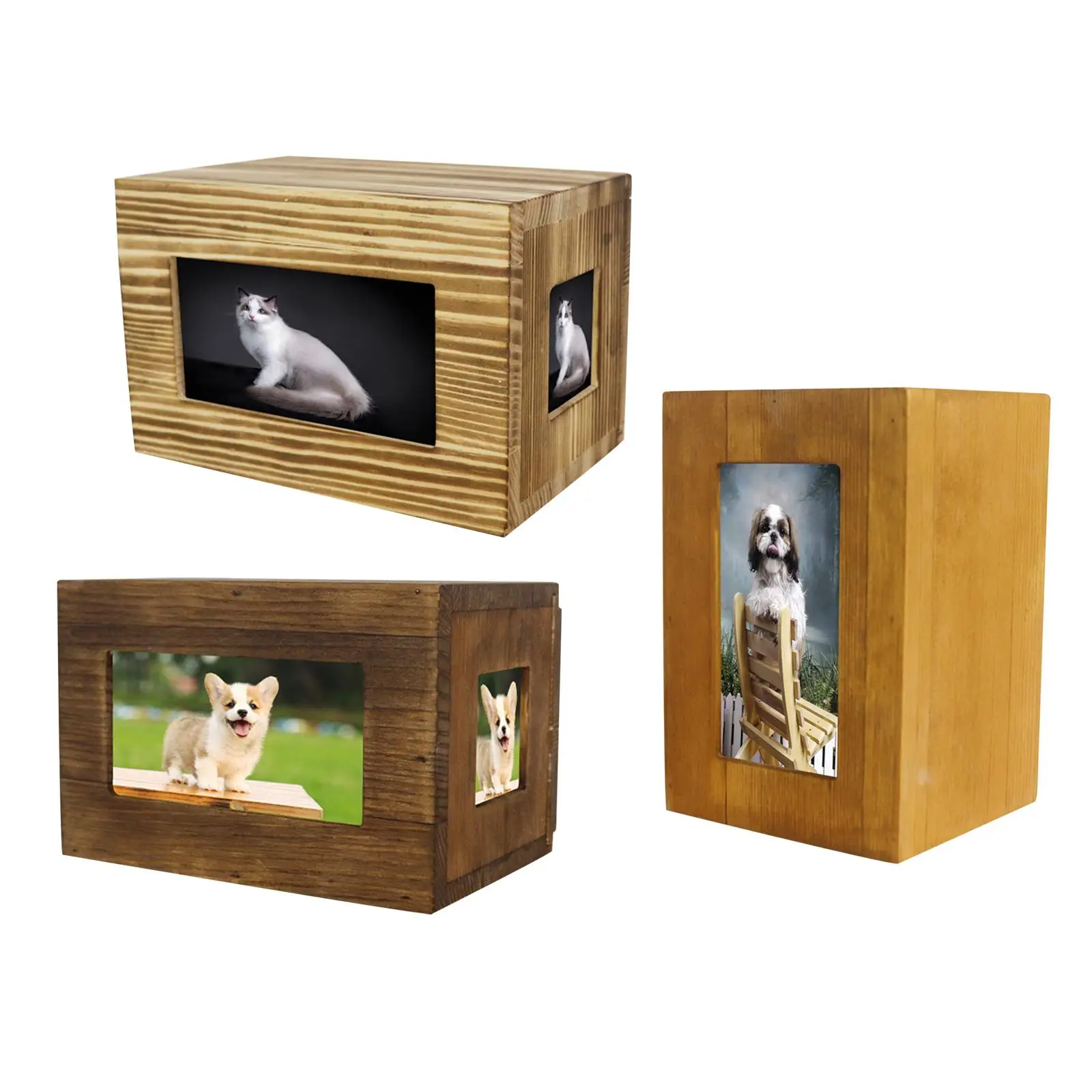 Funeral Burial Urns Box , Funeral Cremation Urns Memories Easily Carry Memorable with Picture Durable