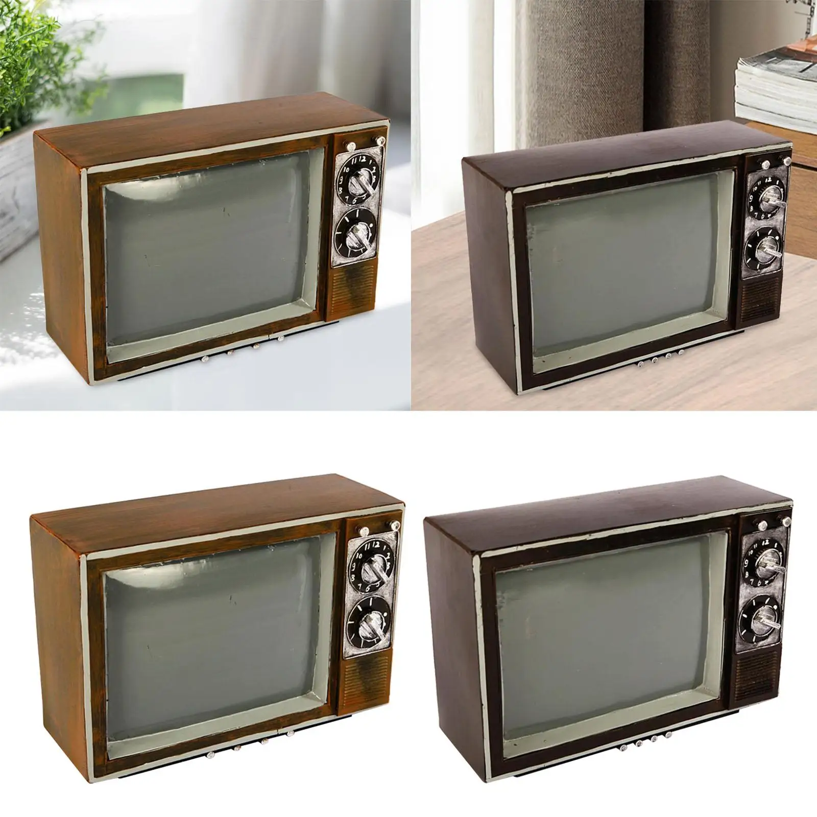 TV Model Home Furniture Model life Scene Photo Props DIY Scene Model Exquisite Metal Simulation Television Model Decoration